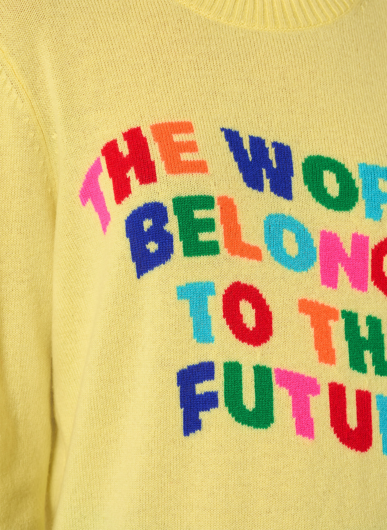 FROM FUTURE Kasjmiertrui: GEEL