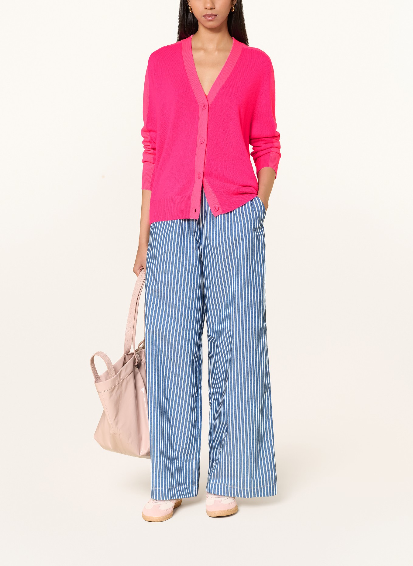 FROM FUTURE Strickjacke aus Cashmere: NEONPINK / NEONROSA