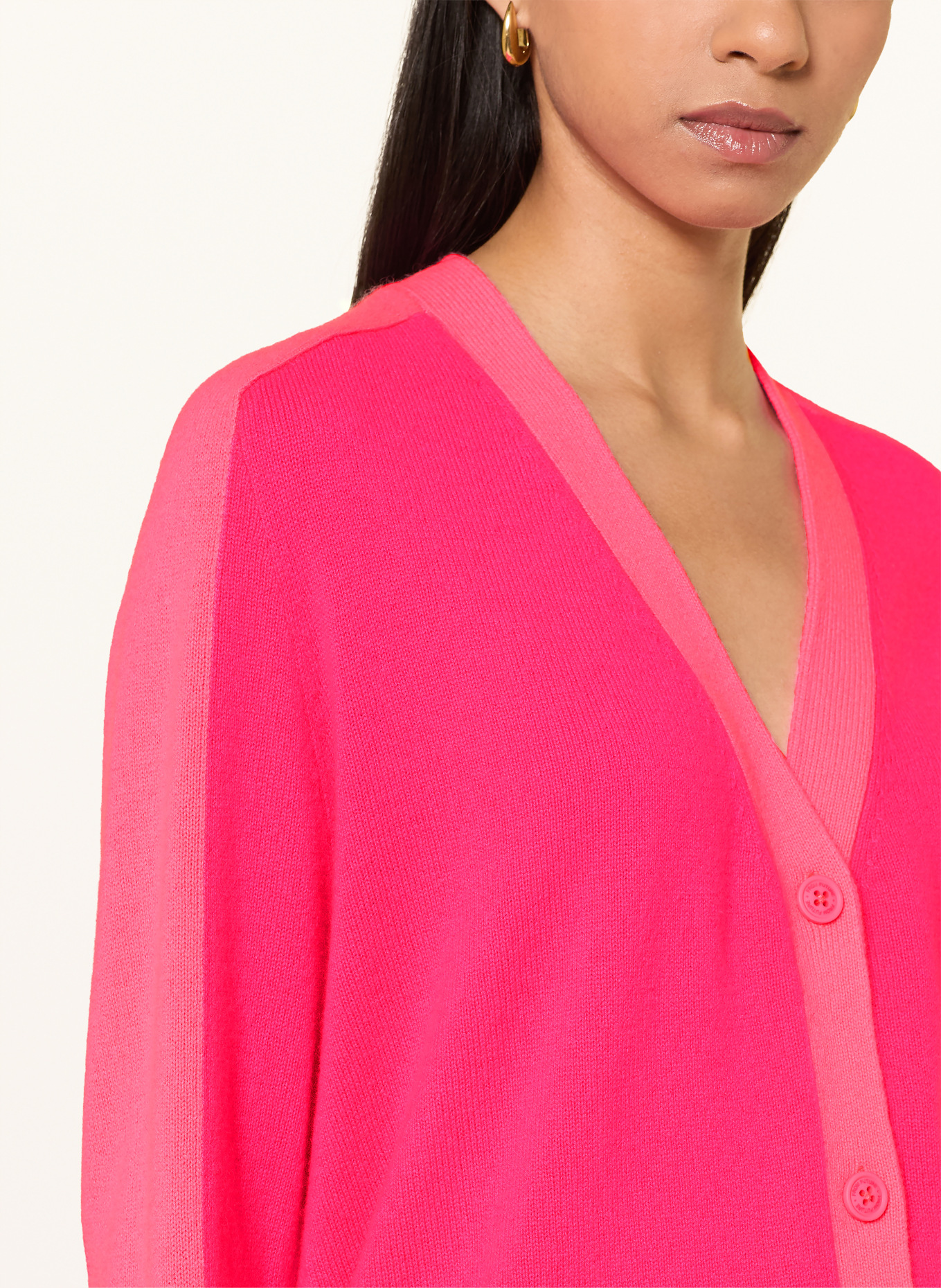 FROM FUTURE Strickjacke aus Cashmere: NEONPINK / NEONROSA