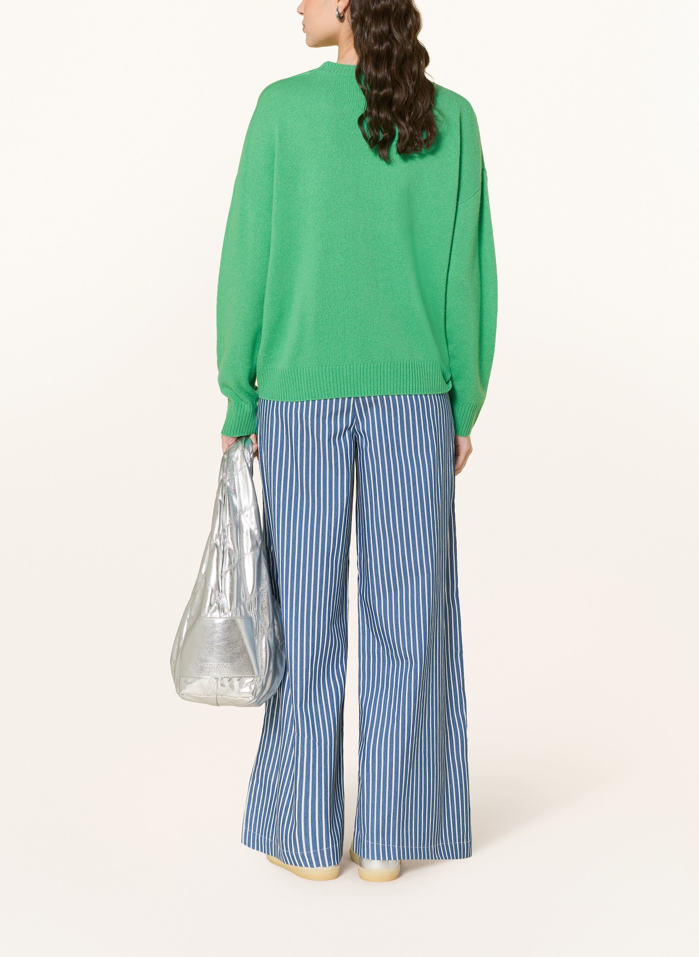 FROM FUTURE Cashmere-Pullover: GRÜN / GELB