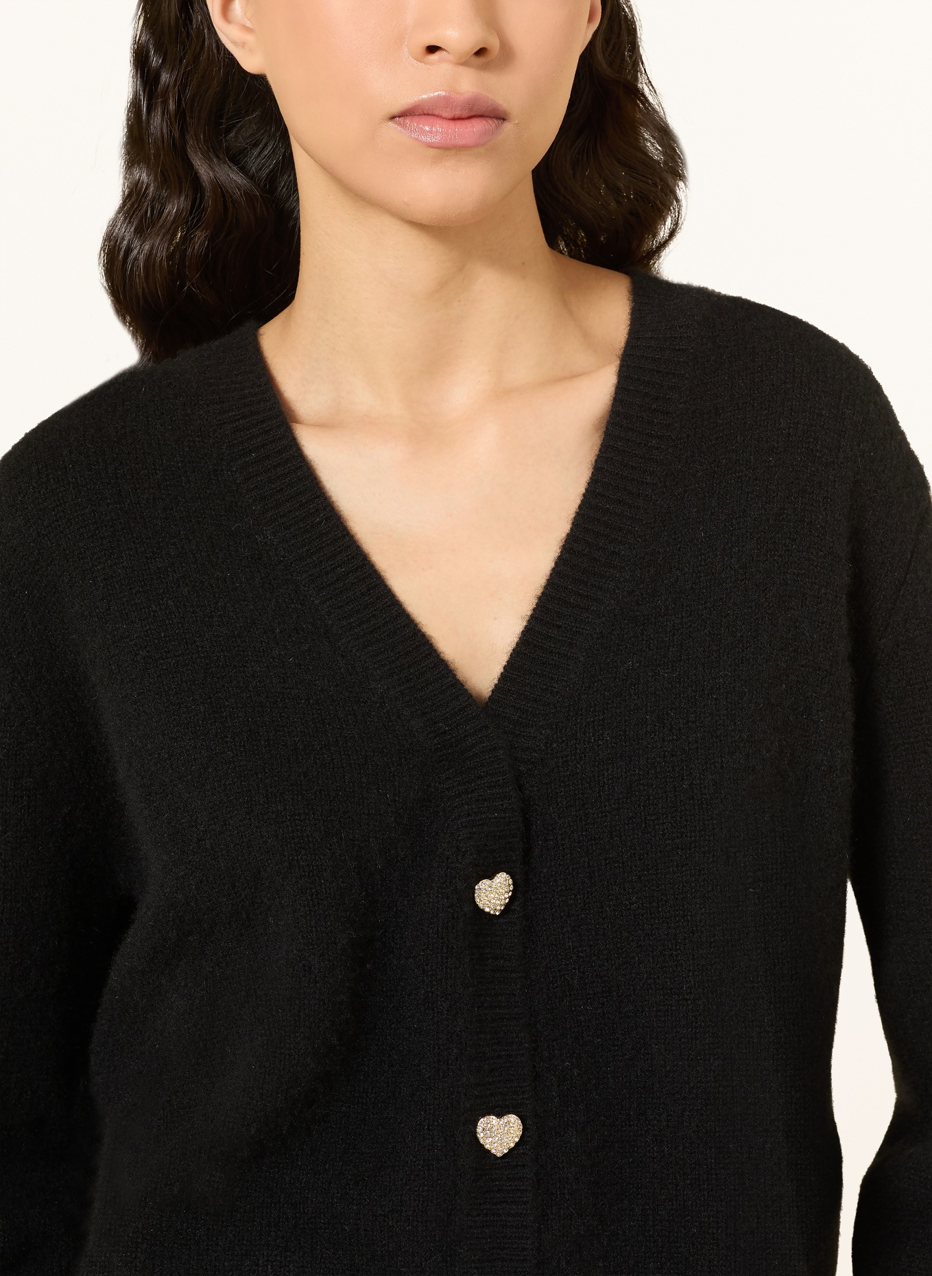 FROM FUTURE Gebreide vest van kasjmier: ZWART