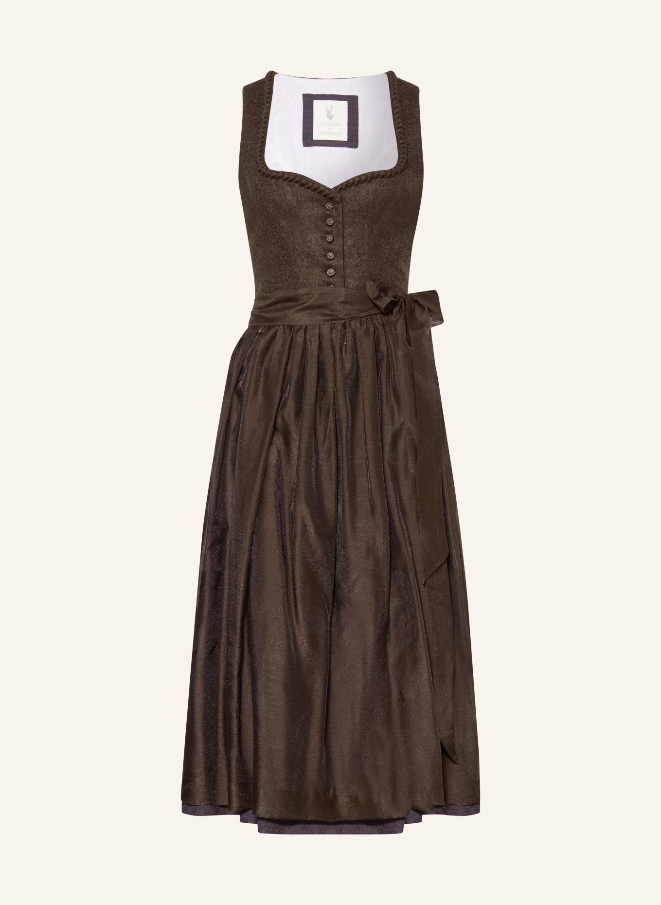 Johann & Johanna Dirndl ROTHSEE im Materialmix: DUNKELBRAUN / DUNKELBLAU