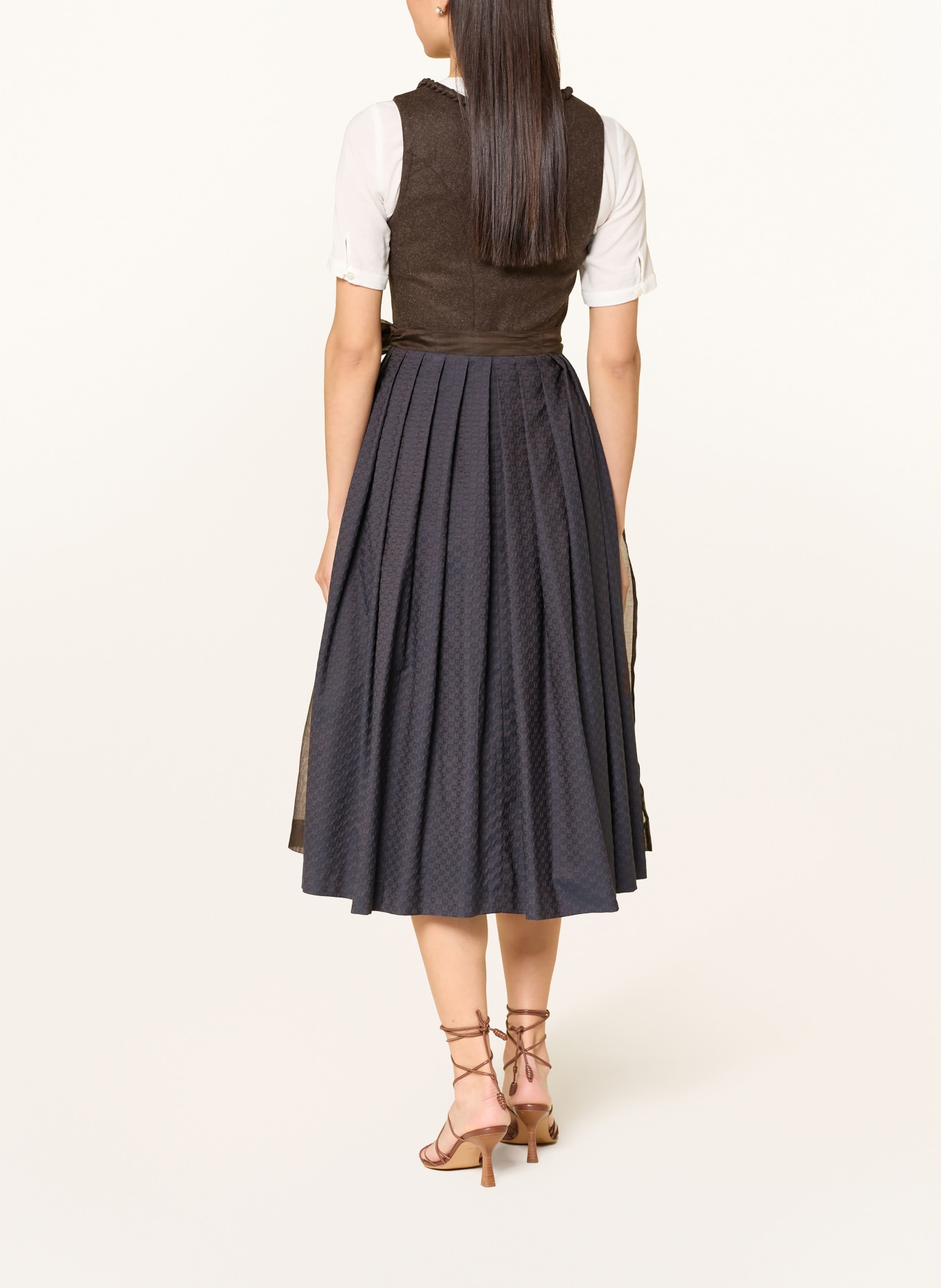 Johann & Johanna Dirndl ROTHSEE im Materialmix: DUNKELBRAUN / DUNKELBLAU