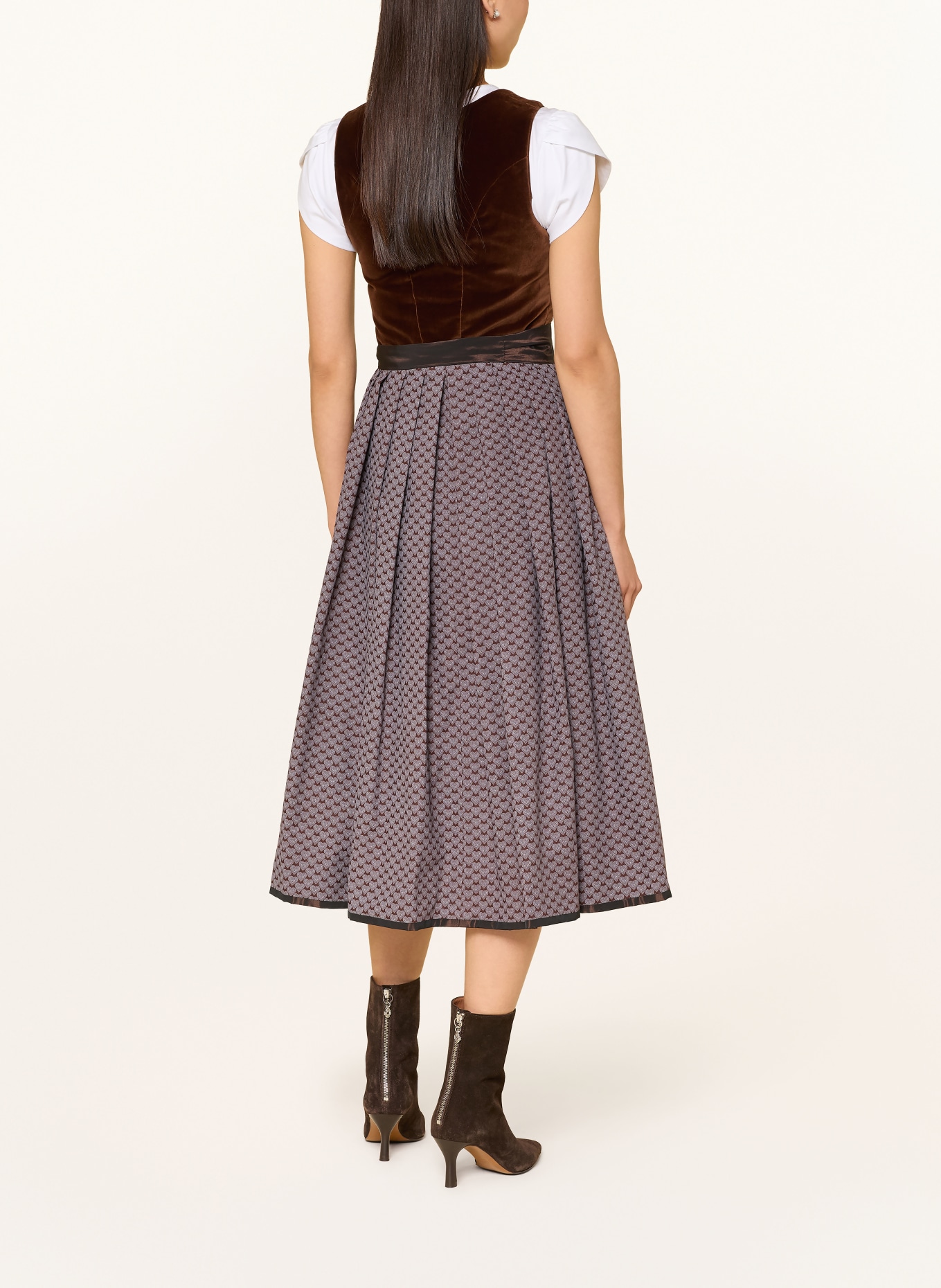 Johann & Johanna Dirndl im Materialmix: DUNKELBRAUN / SCHWARZ