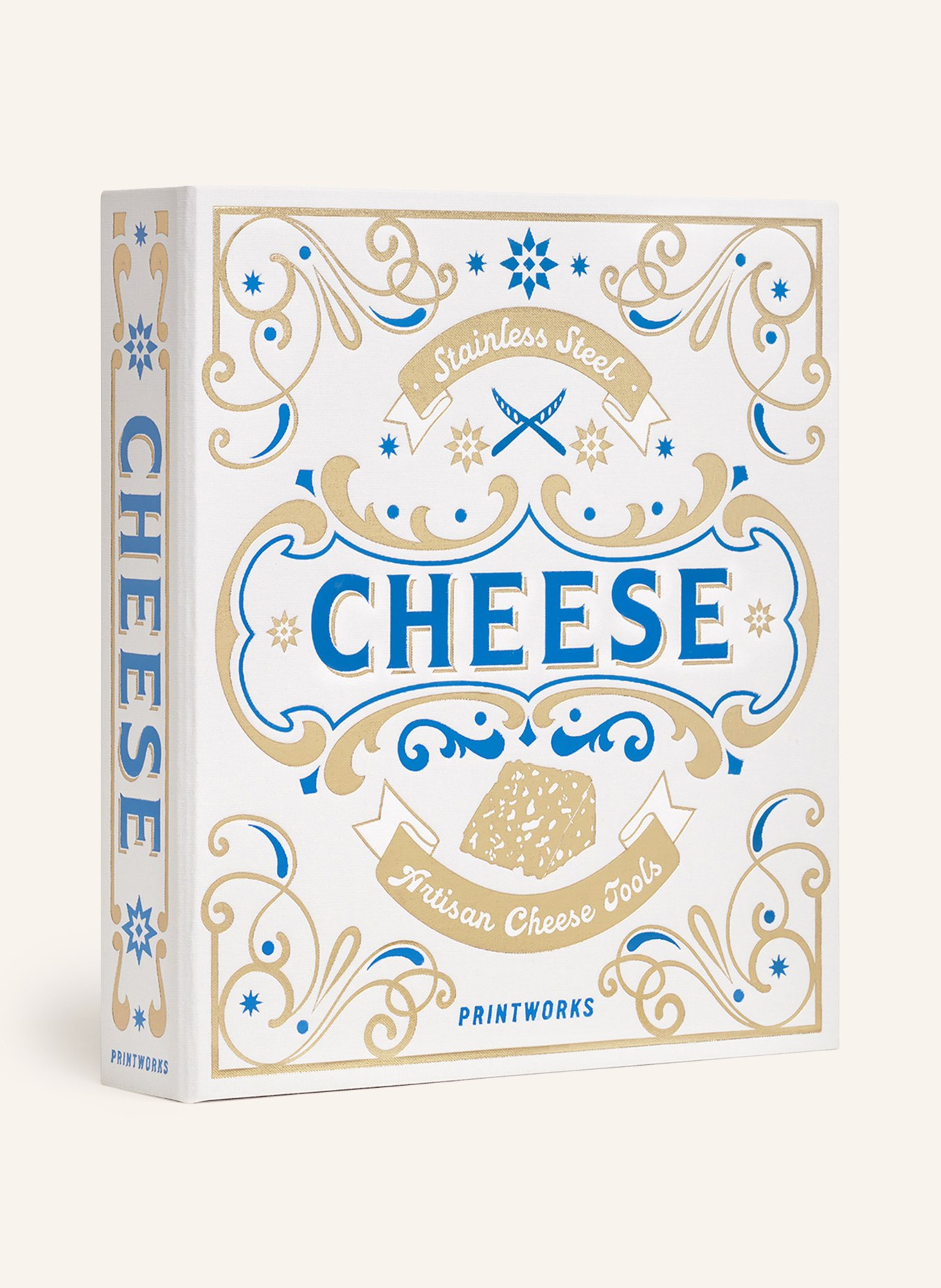 PRINTWORKS 4-delige kaasmessenset THE ESSENTIALS CHEESE: ZILVER