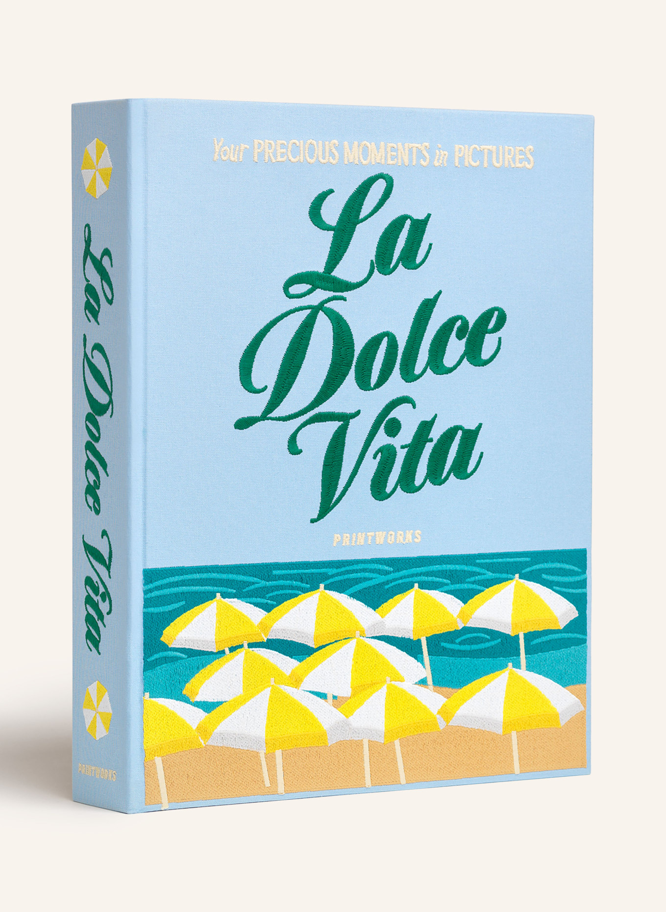PRINTWORKS Fotoalbum DOLCE VITA: LICHTBLAUW / GEEL / GROEN