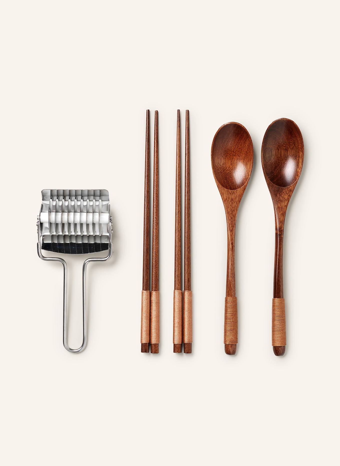 PRINTWORKS 7-delige set THE ESSENTIALS RAMEN: ZILVER / BRUIN