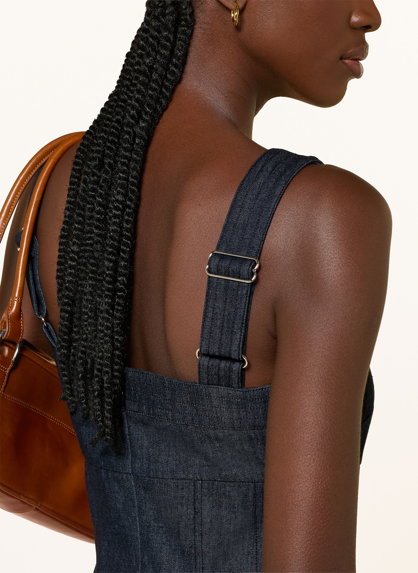 Veronica Beard Kleid ROSAURA in Jeansoptik mit Lochspitze: DUNKELBLAU