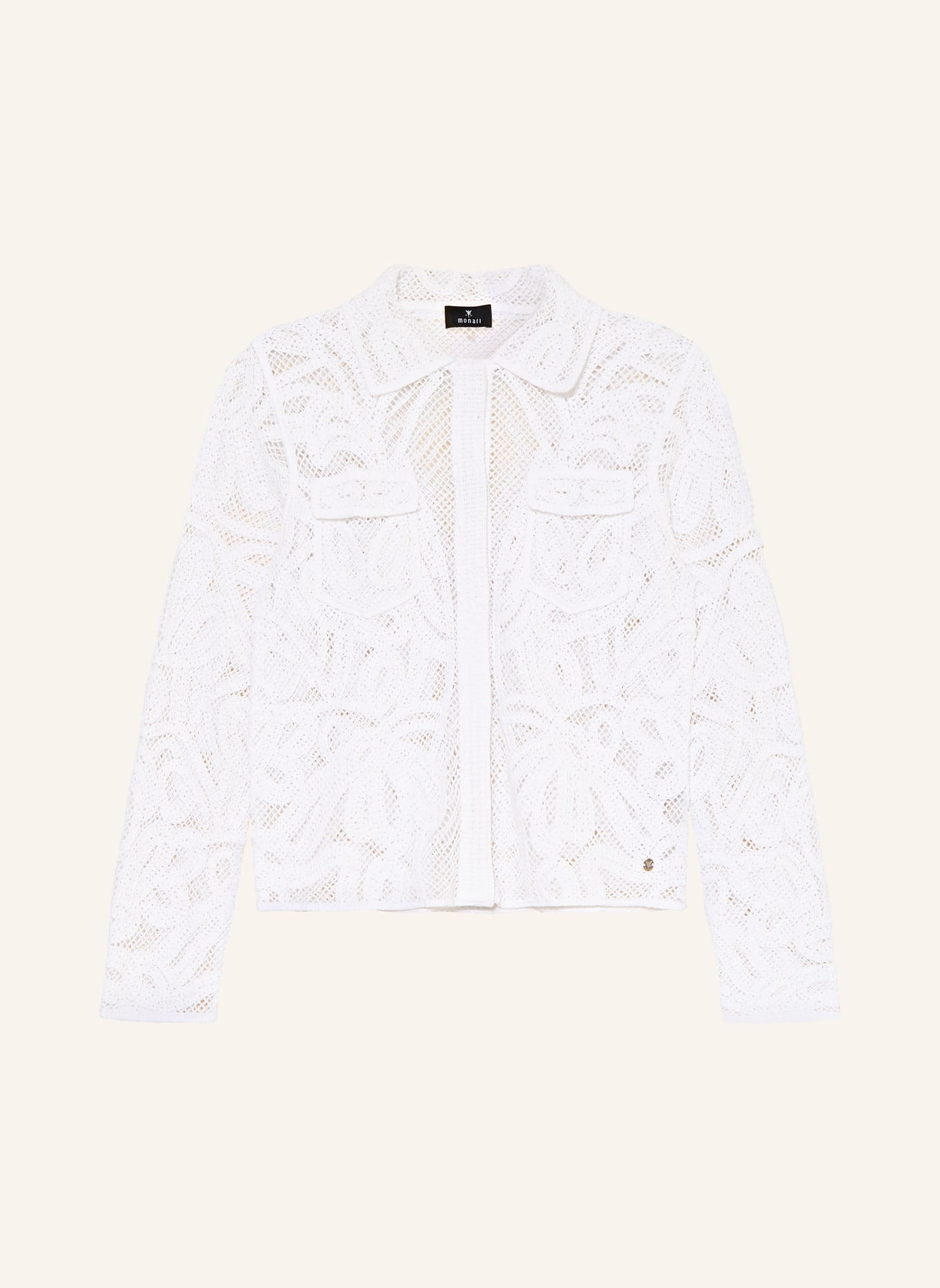 monari Gehaakt vest: WIT