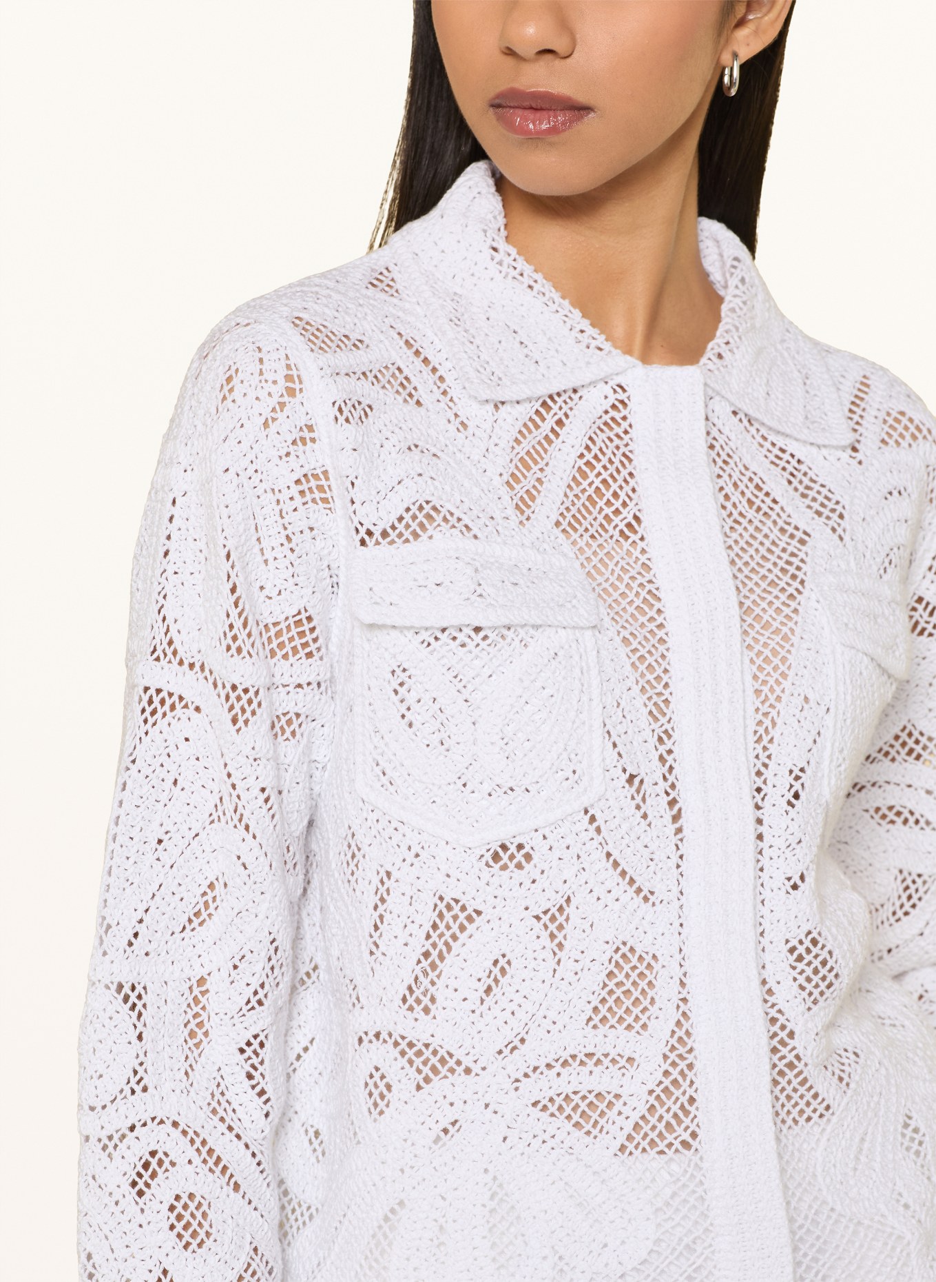 monari Gehaakt vest: WIT