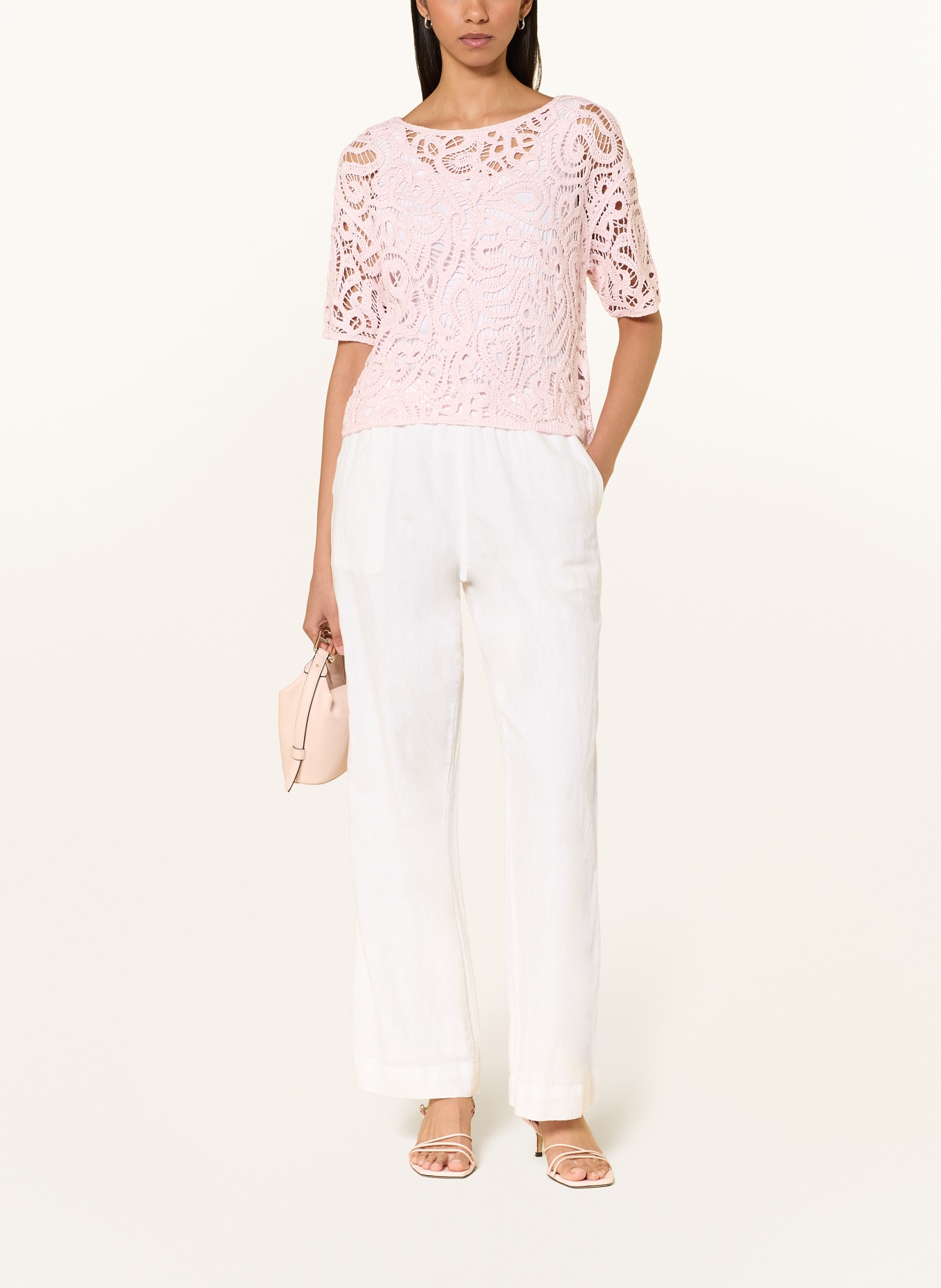 monari Crochet shirt: PINK