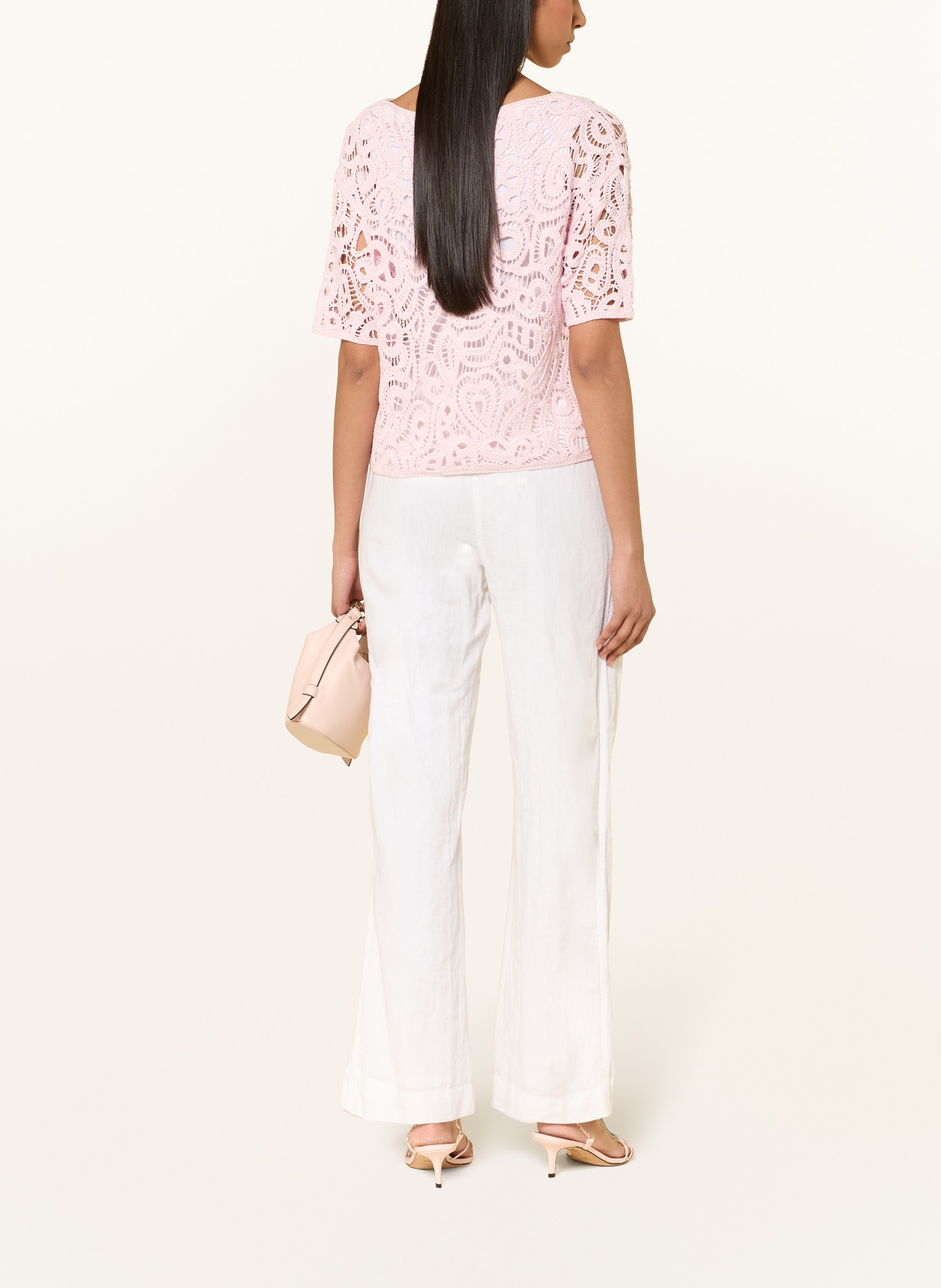 monari Crochet shirt: PINK