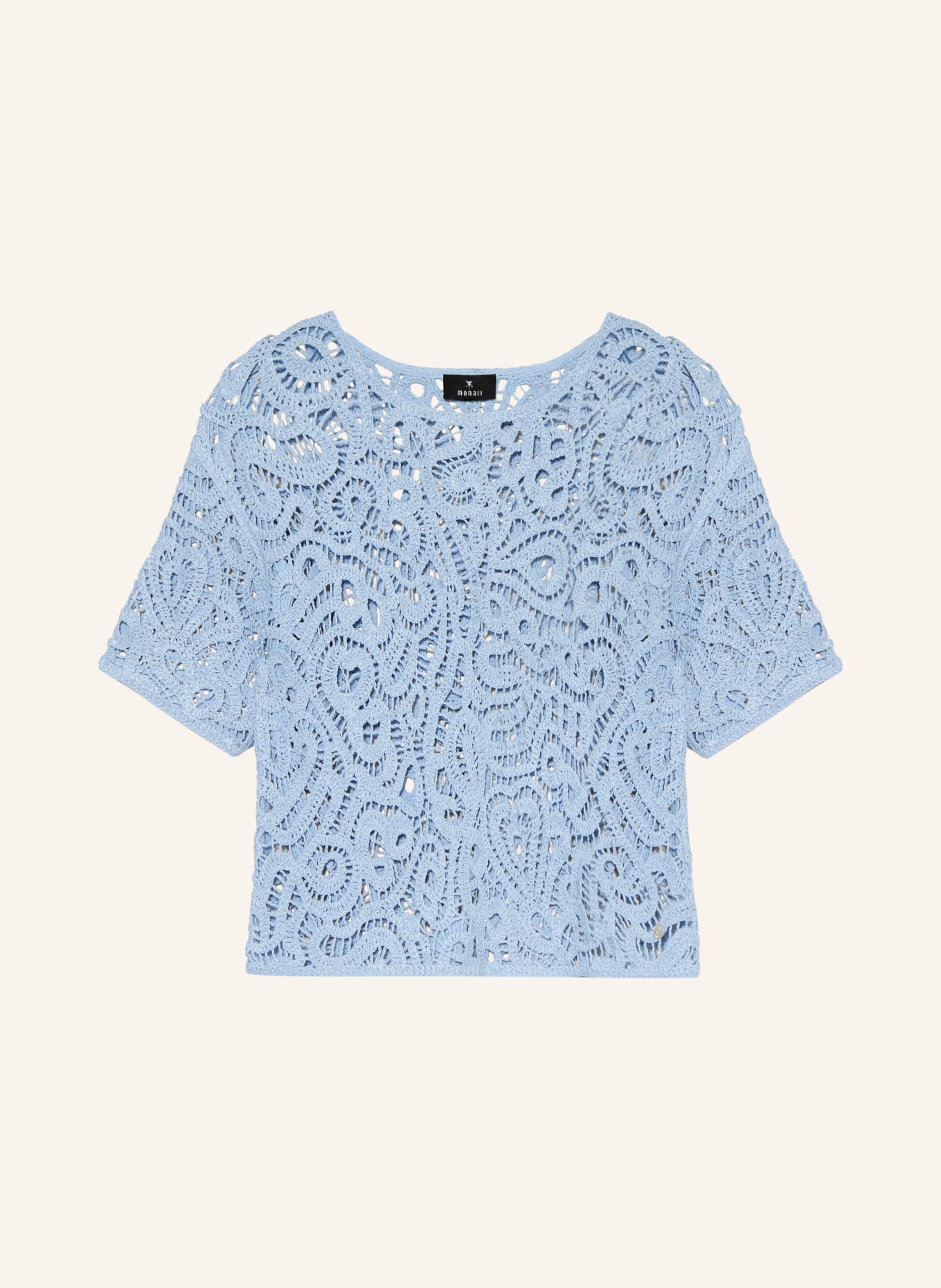 monari Gehaakt shirt: LICHTBLAUW
