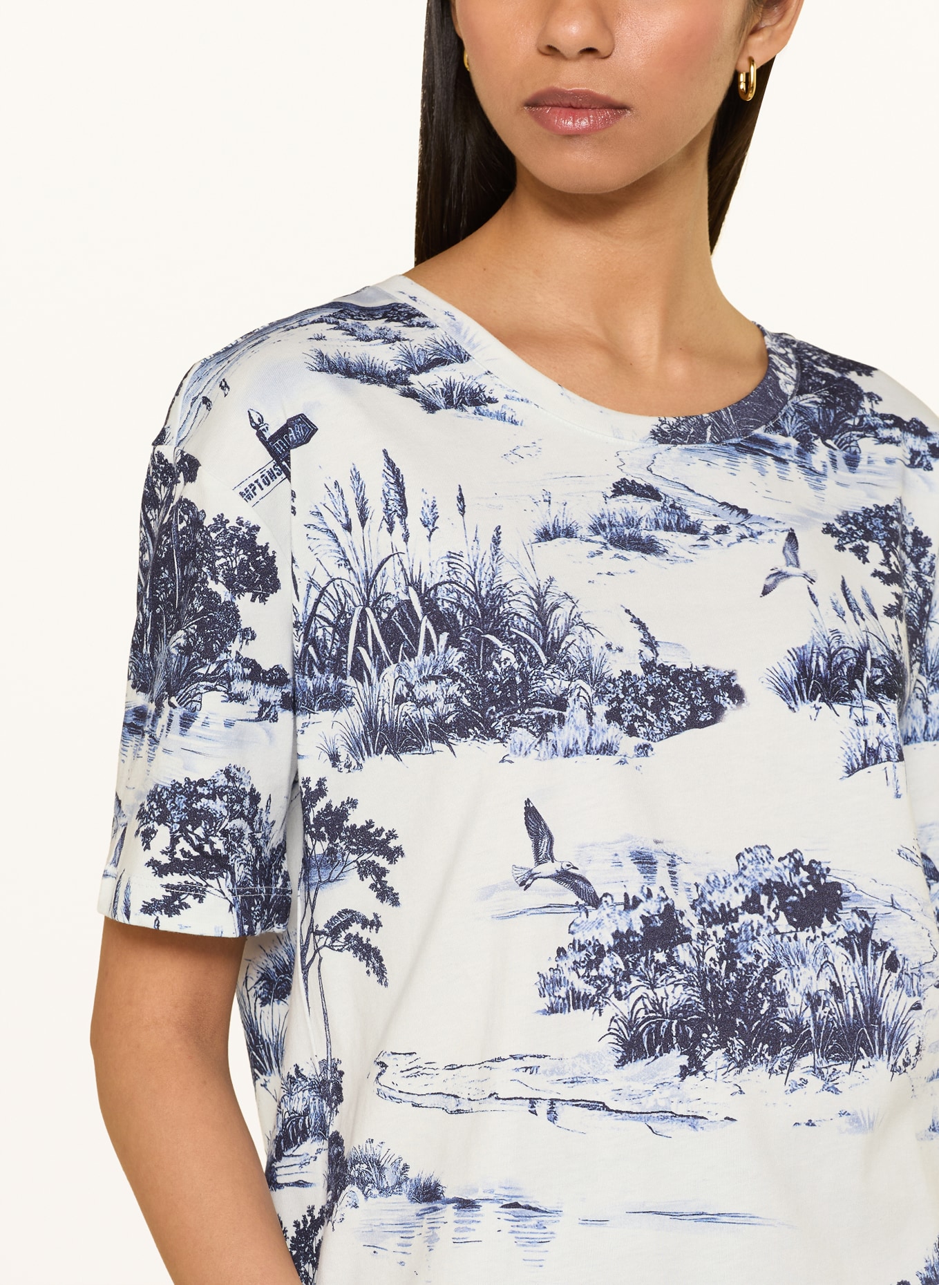 monari T-Shirt: DUNKELBLAU / BLAU / WEISS