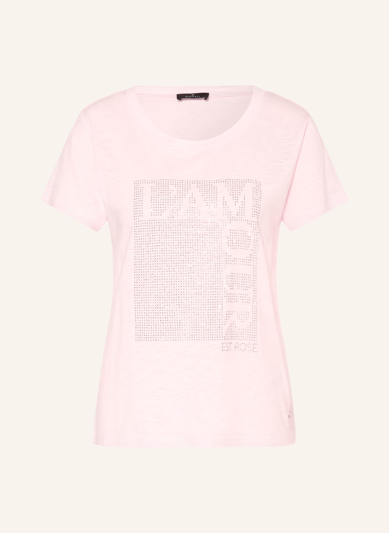 monari T-shirt met strass-steentjes: ROSE CLAIR
