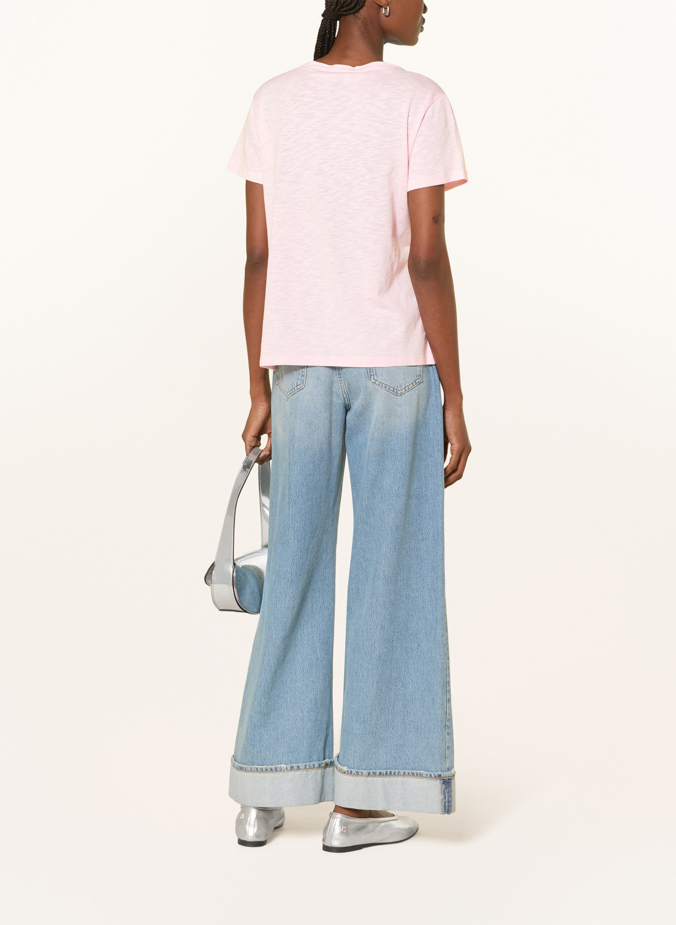 monari T-shirt met strass-steentjes: ROSE CLAIR