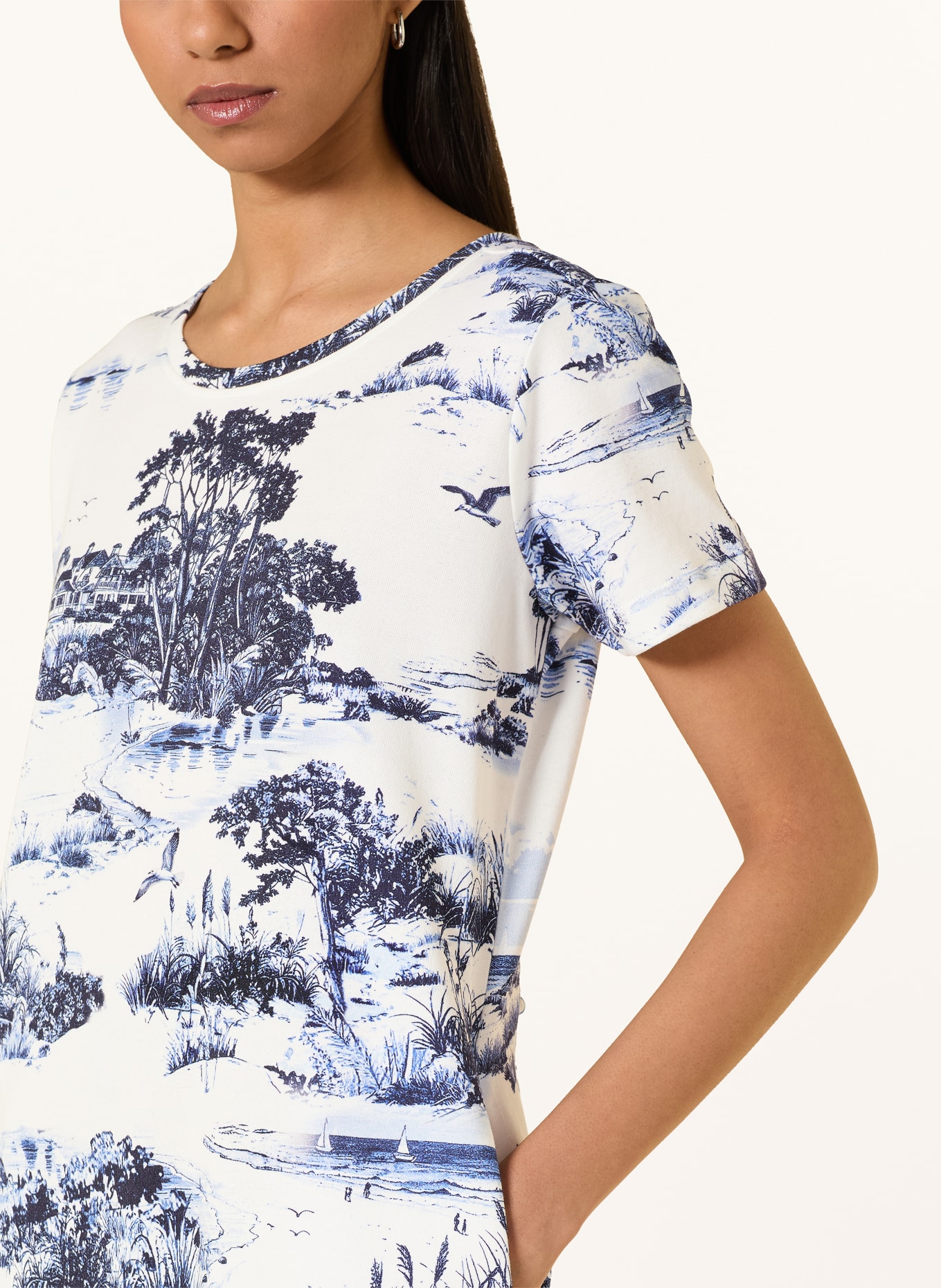 monari Sweatkleid: DUNKELBLAU / BLAU / WEISS