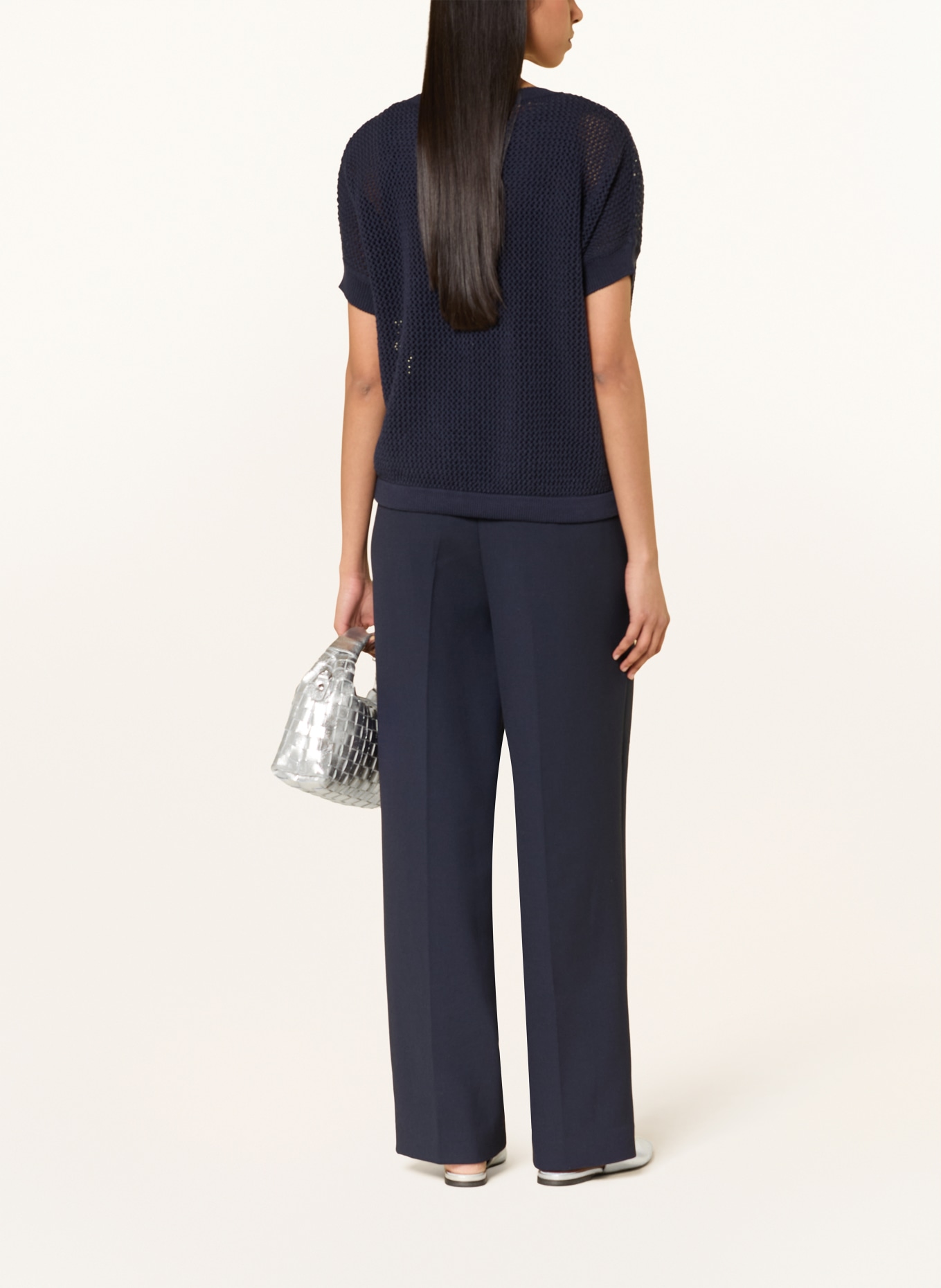 monari Knit shirt with rhinestones: DARK BLUE