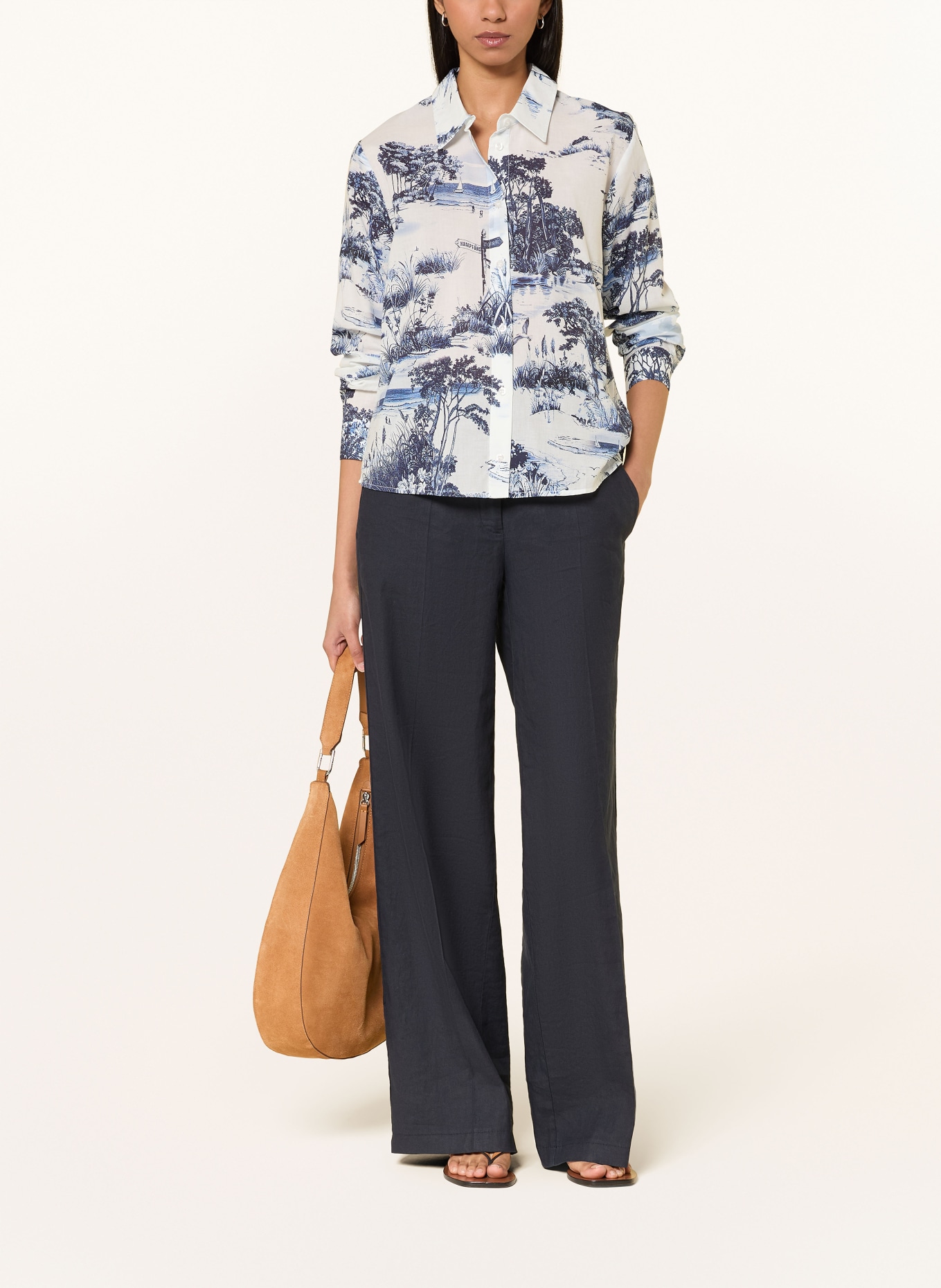 monari blouse: DARK BLUE / BLUE / WHITE