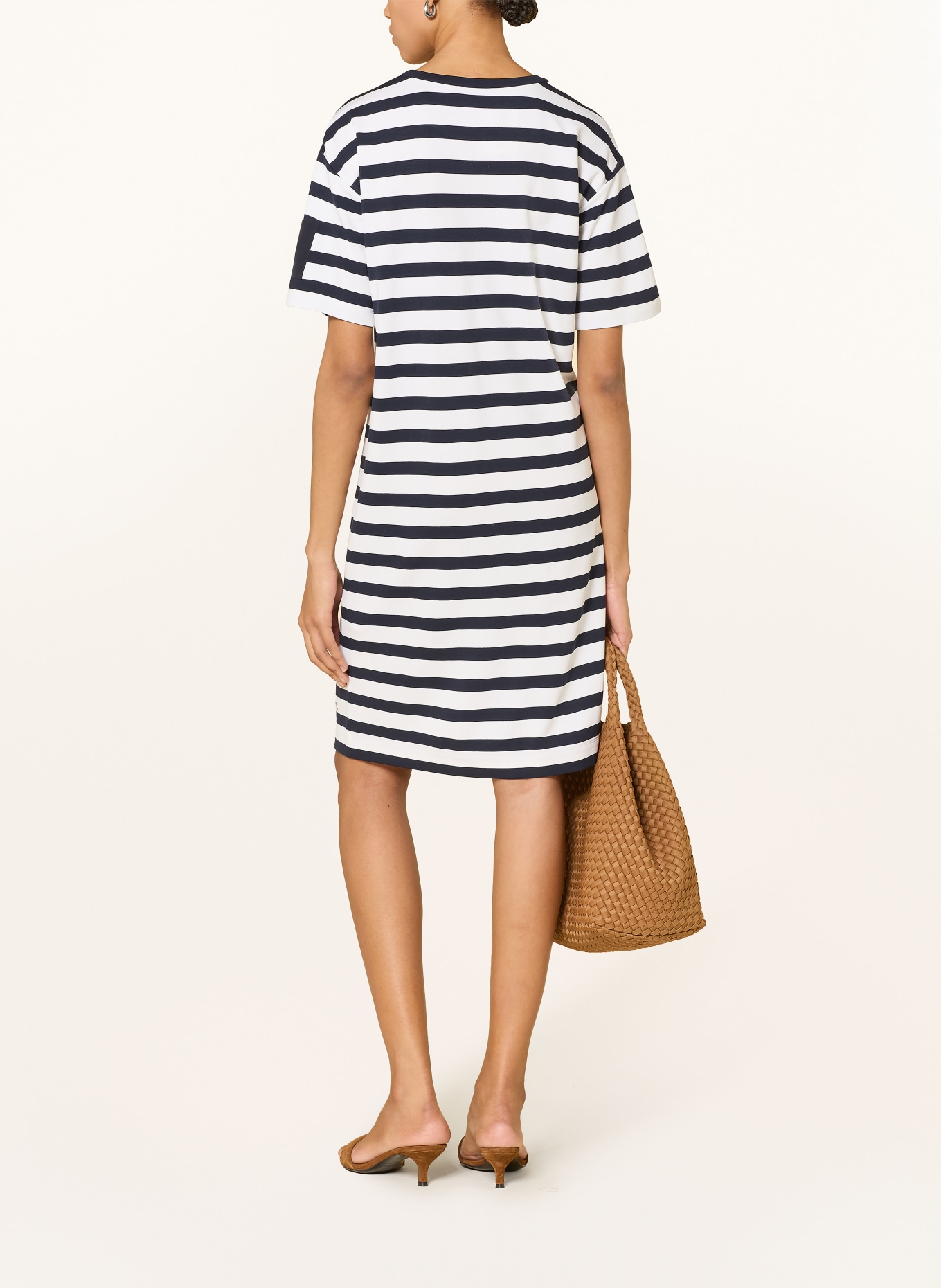 monari Kleid: WEISS / DUNKELBLAU