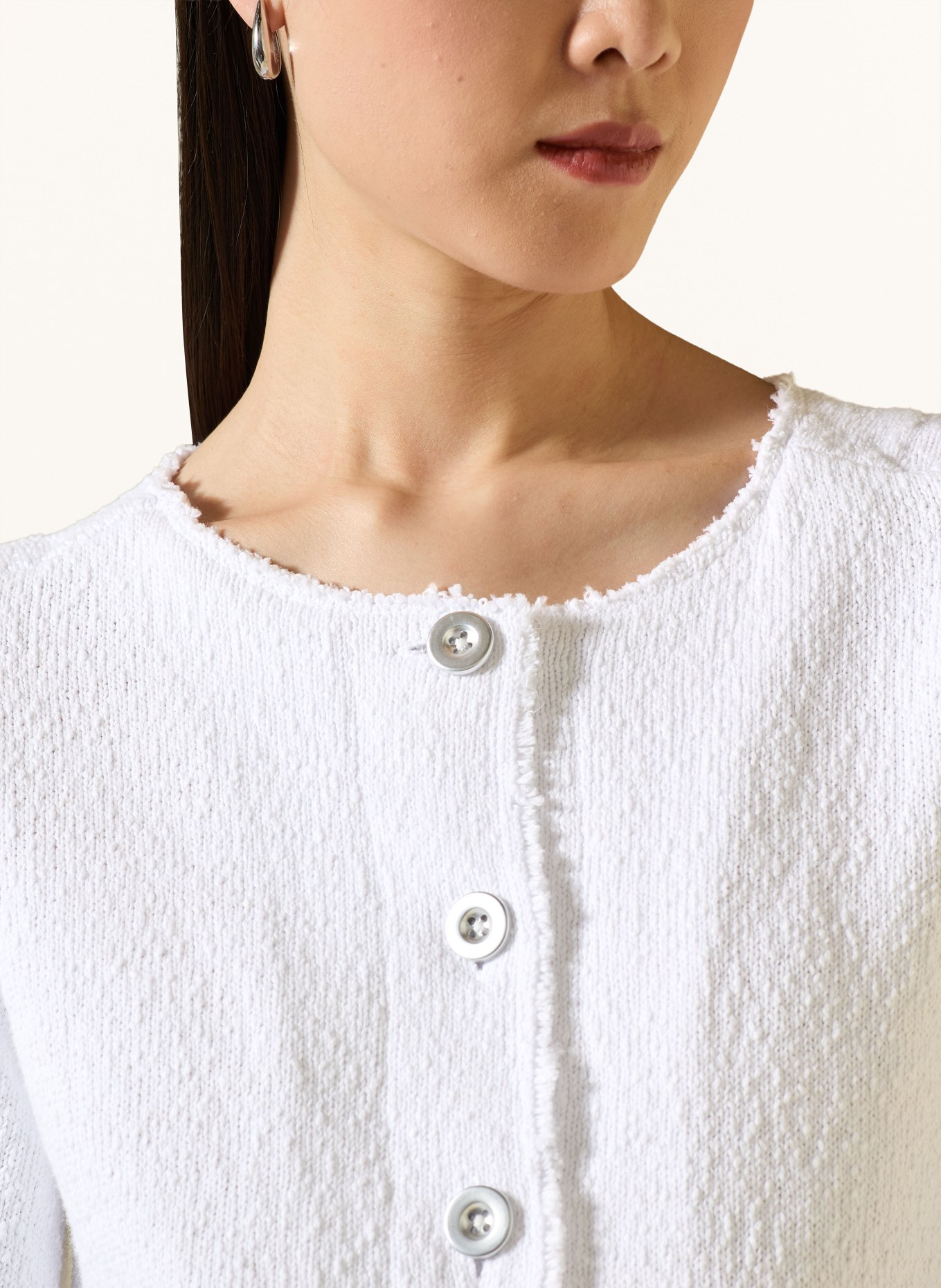 monari Cardigan à manches 3/4: BLANC