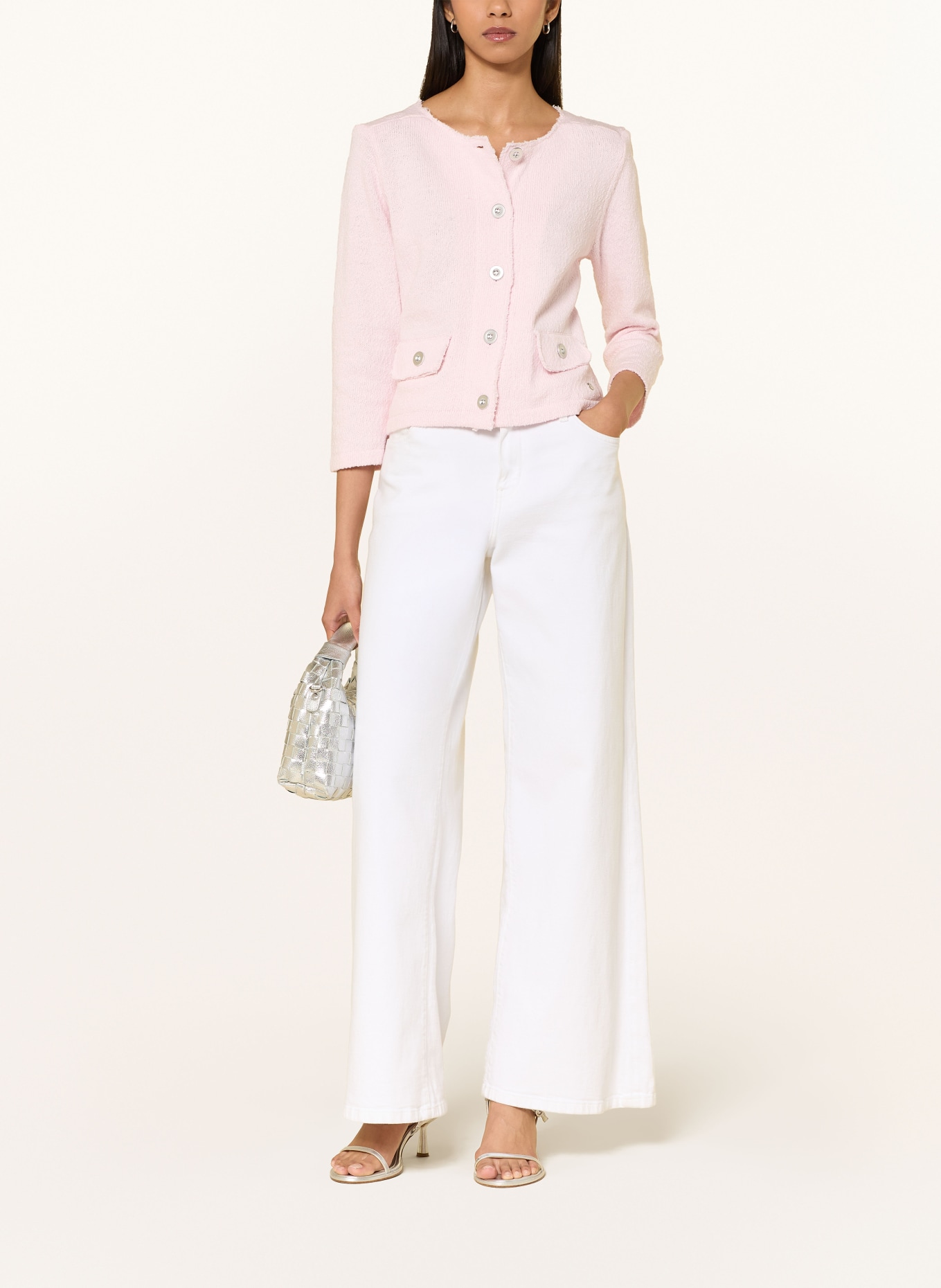 monari Strickjacke mit 3/4-Arm: HELLROSA