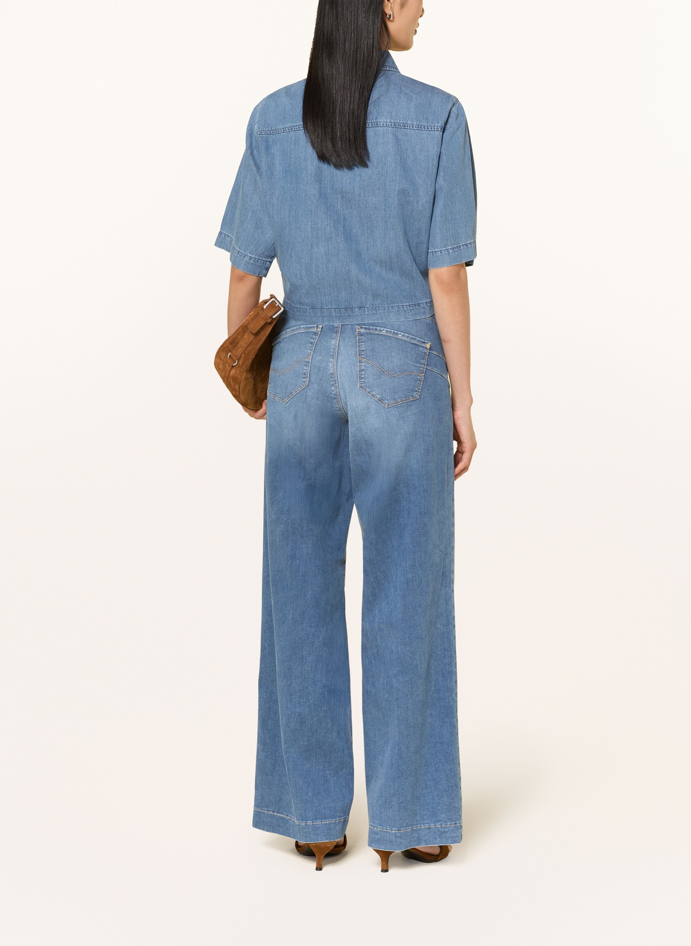 monari Overhemd in jeanslook: BLAUW