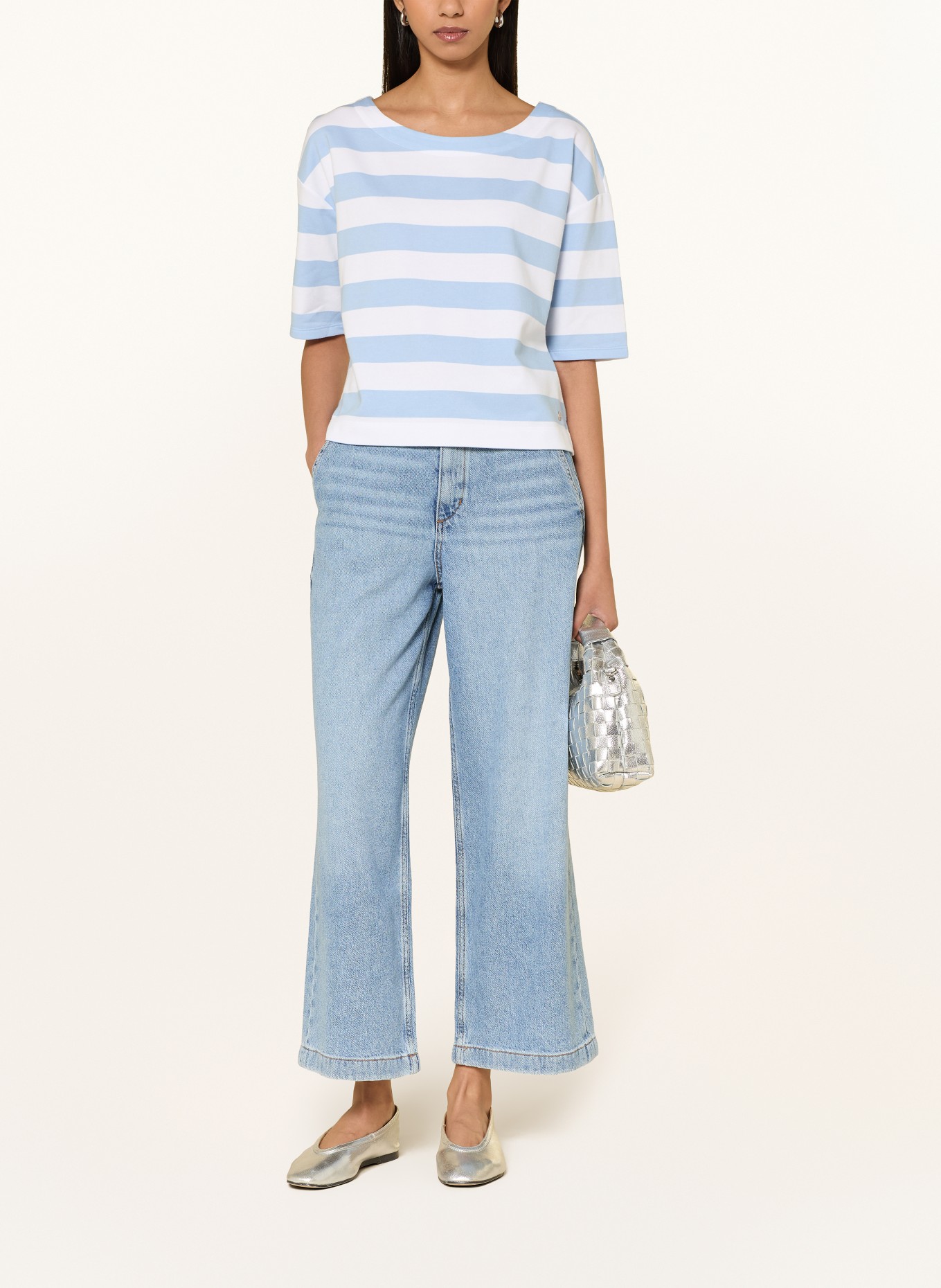 monari Sweatshirt: LICHTBLAUW / WIT