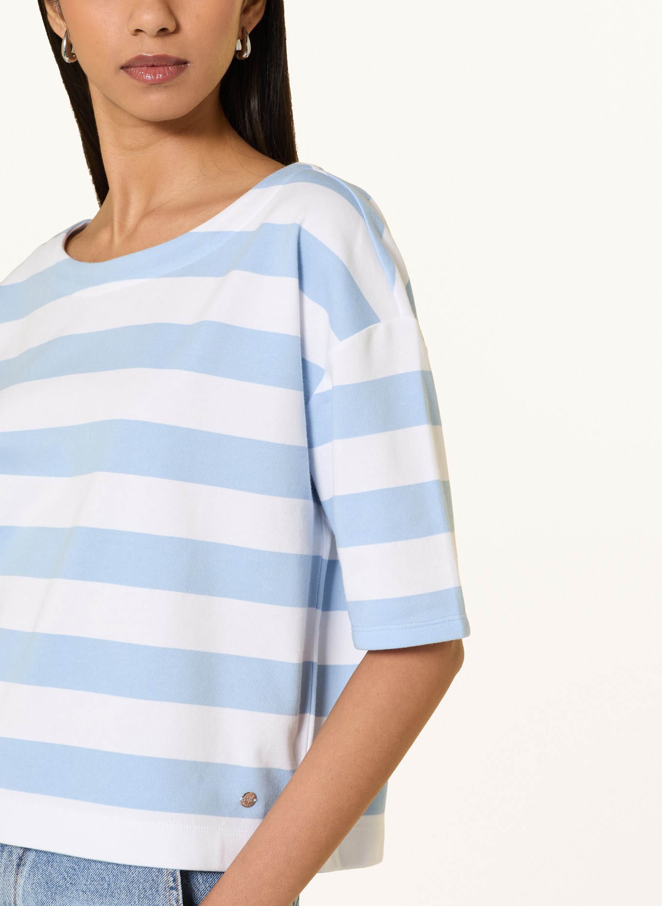 monari Sweatshirt: LICHTBLAUW / WIT