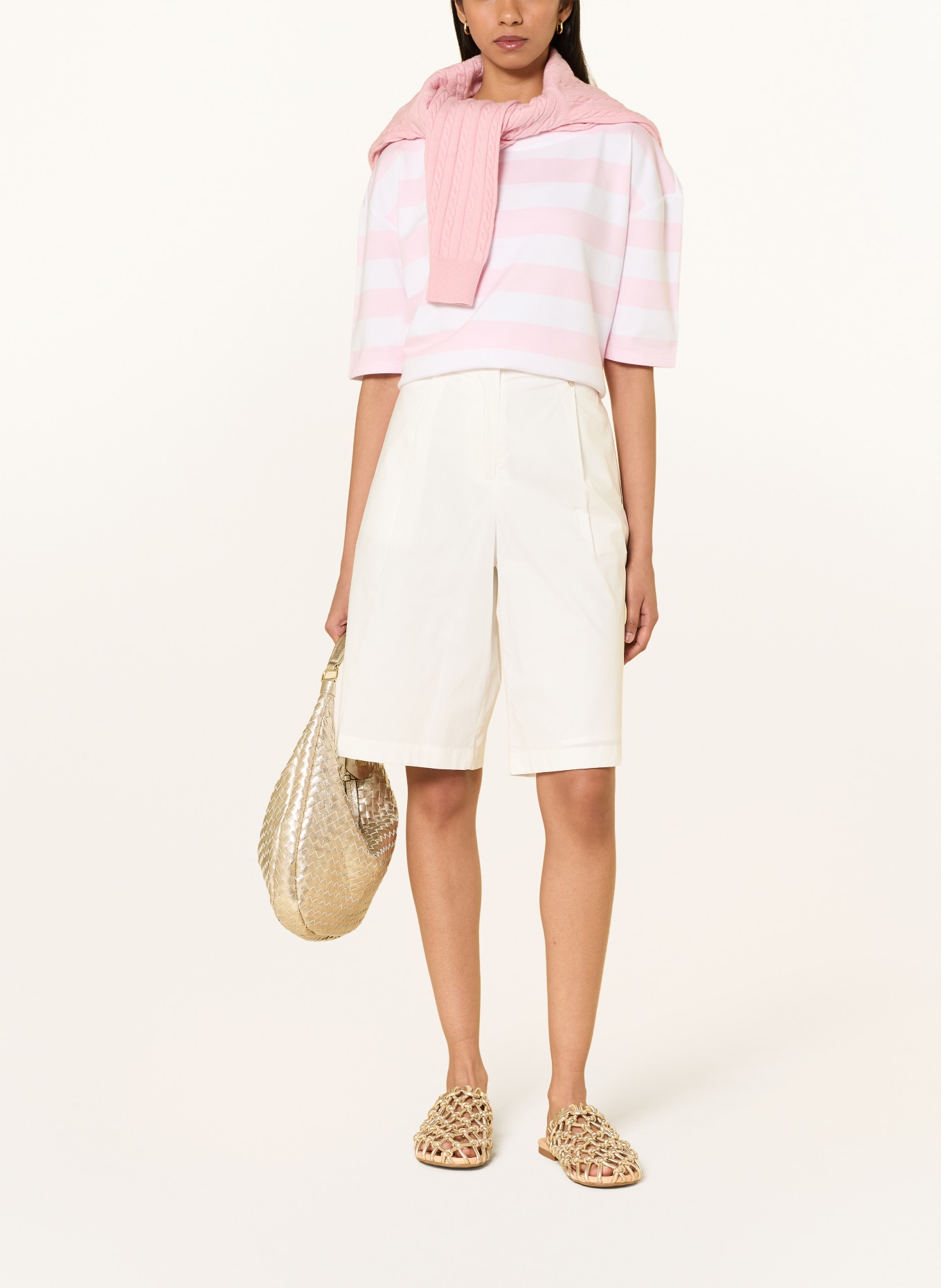 monari Sweatshirt: ROZE / WIT