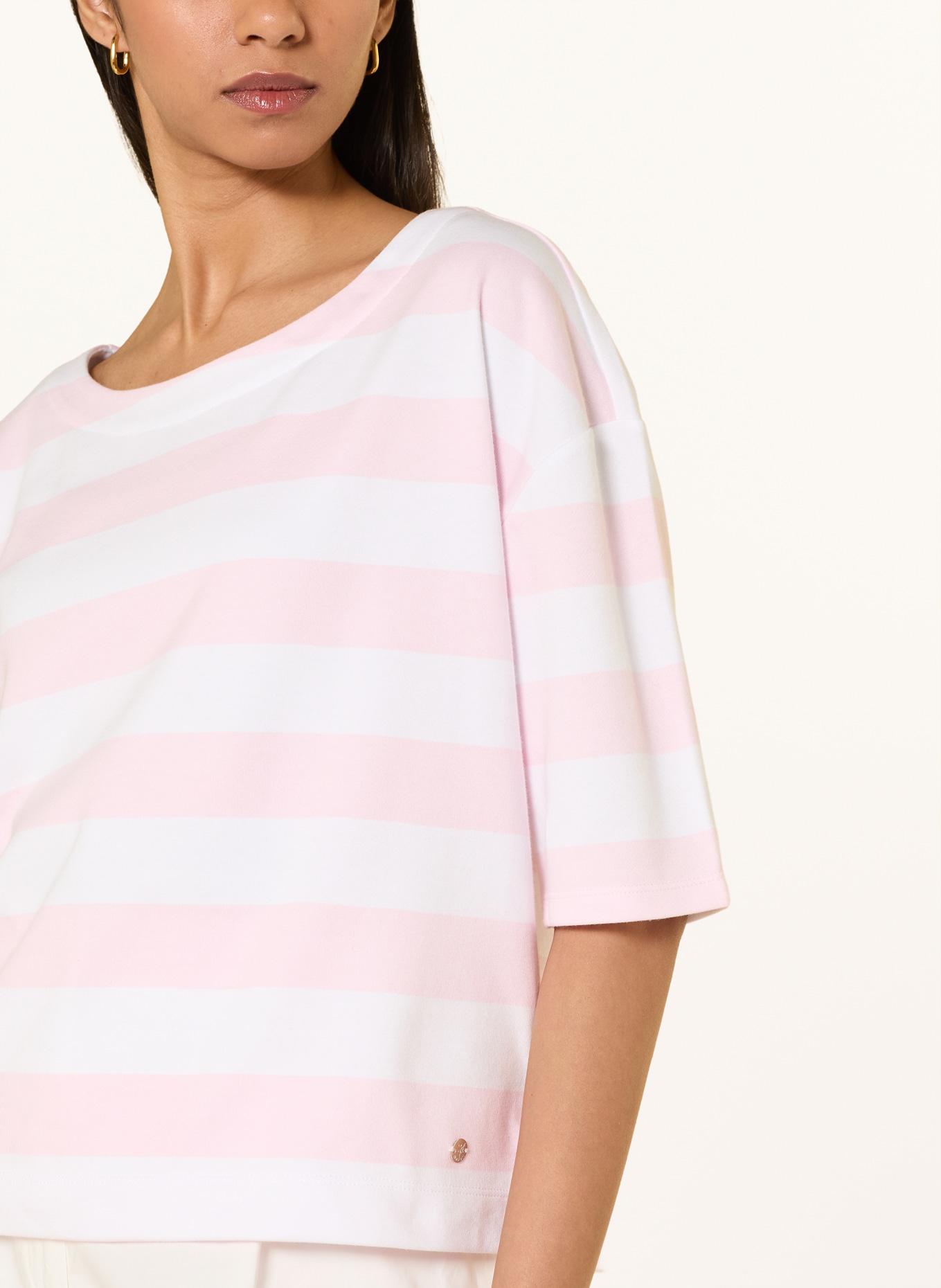 monari Sweatshirt: ROZE / WIT