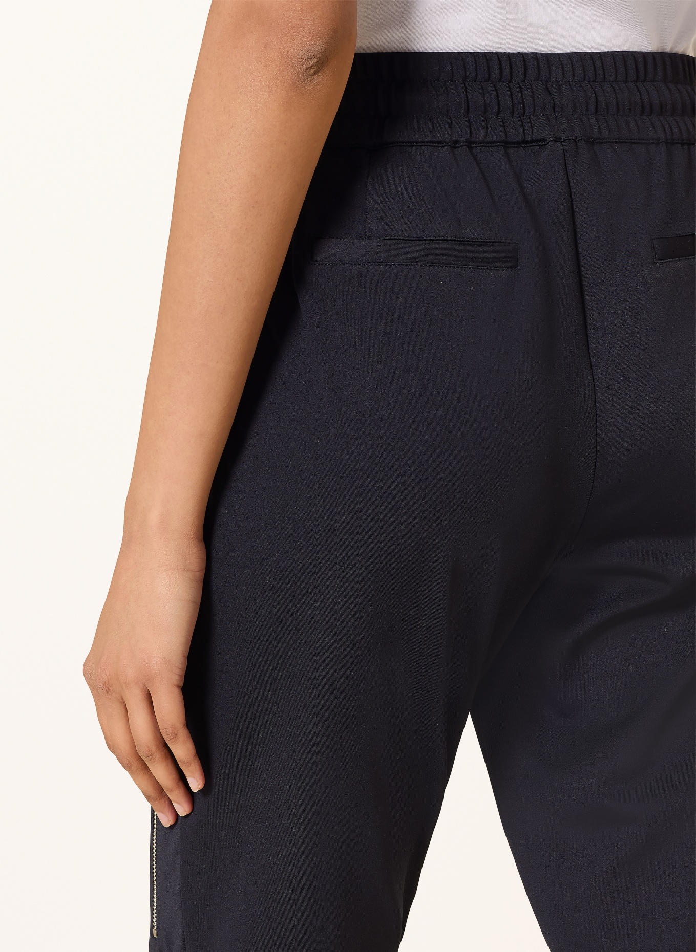 monari Broek in joggingstijl: DONKERBLAUW