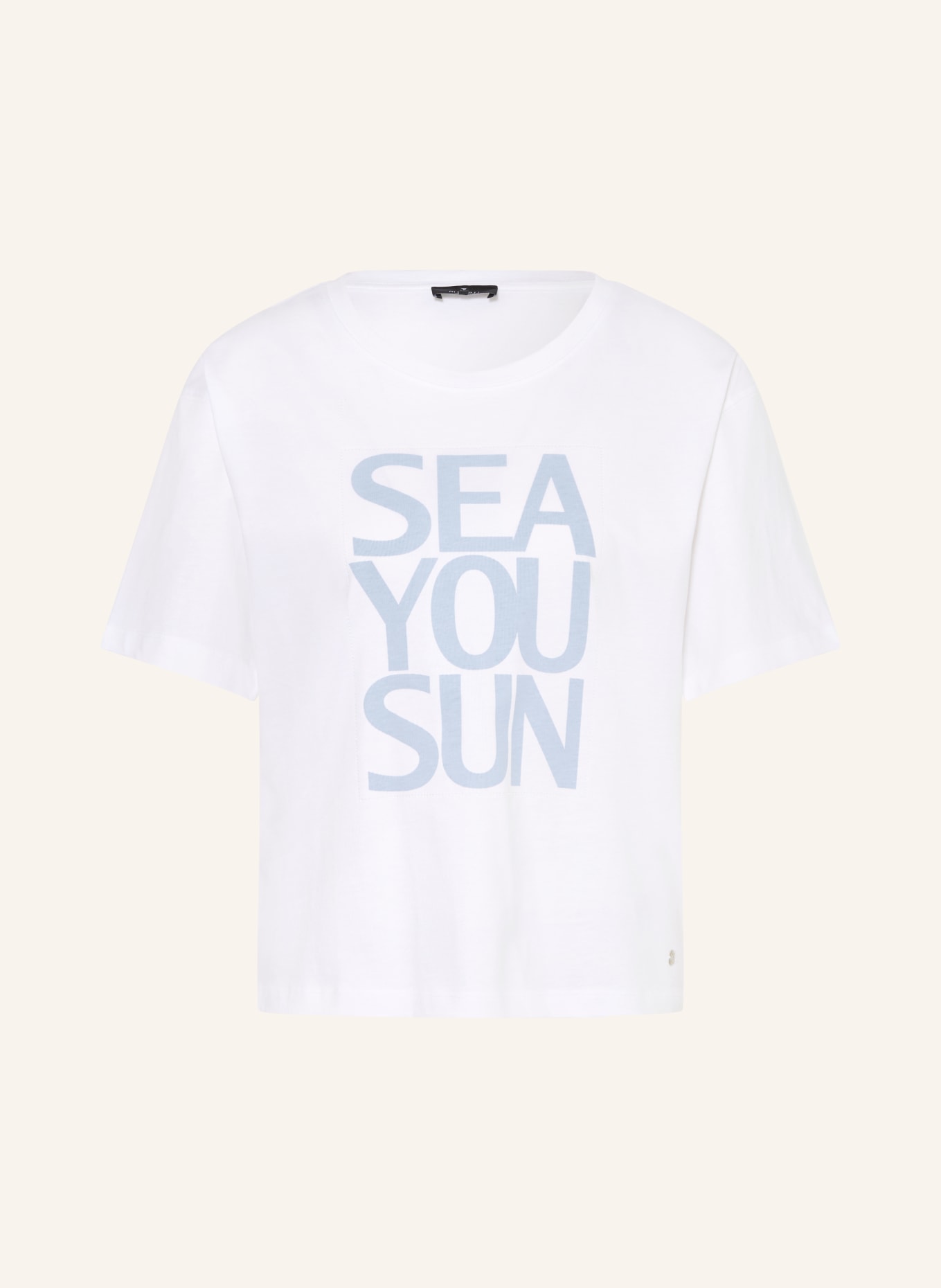 monari T-Shirt mit Schmucksteinen: WEISS