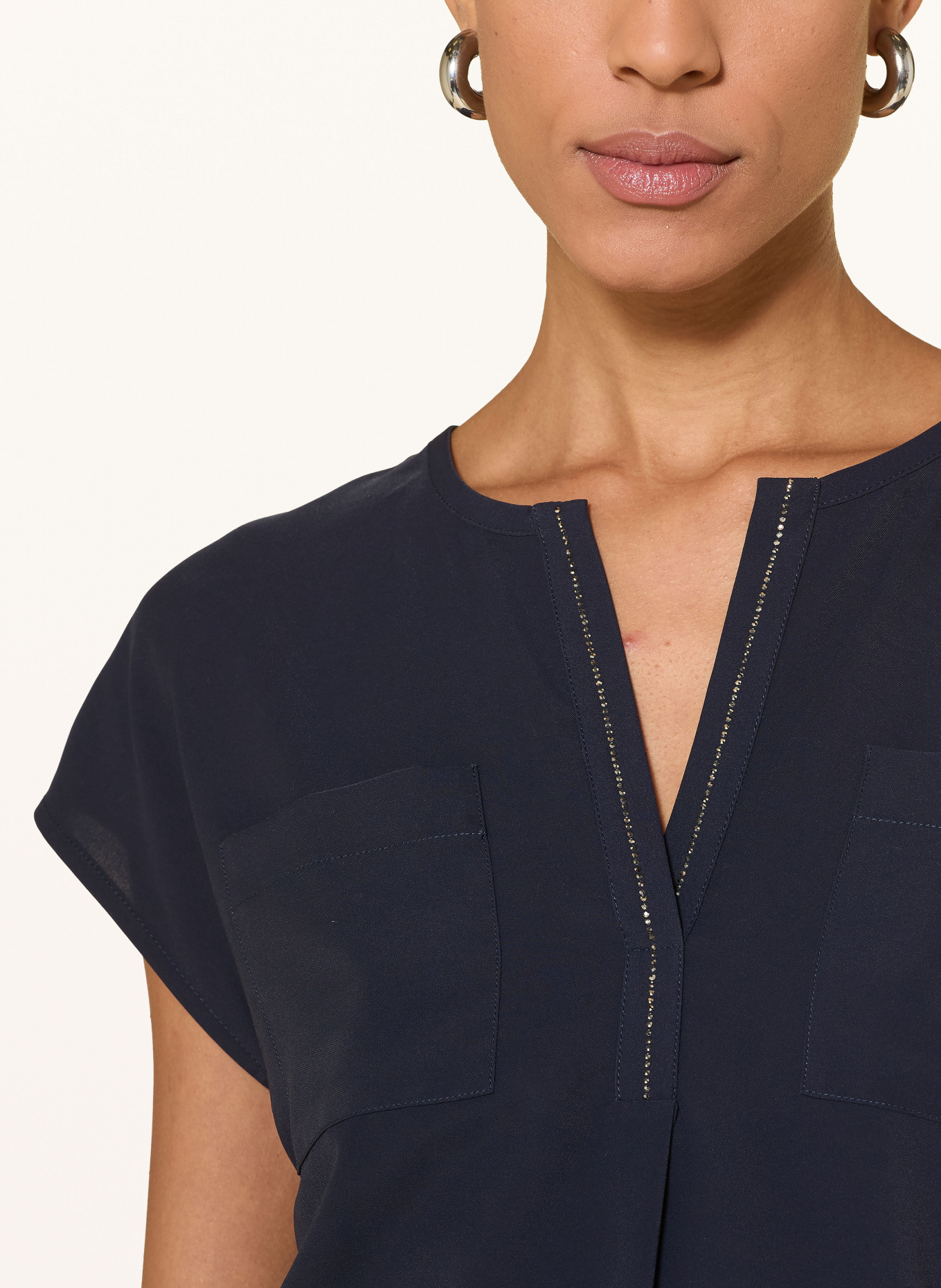 monari Blouse met strasssteentjes: DONKERBLAUW