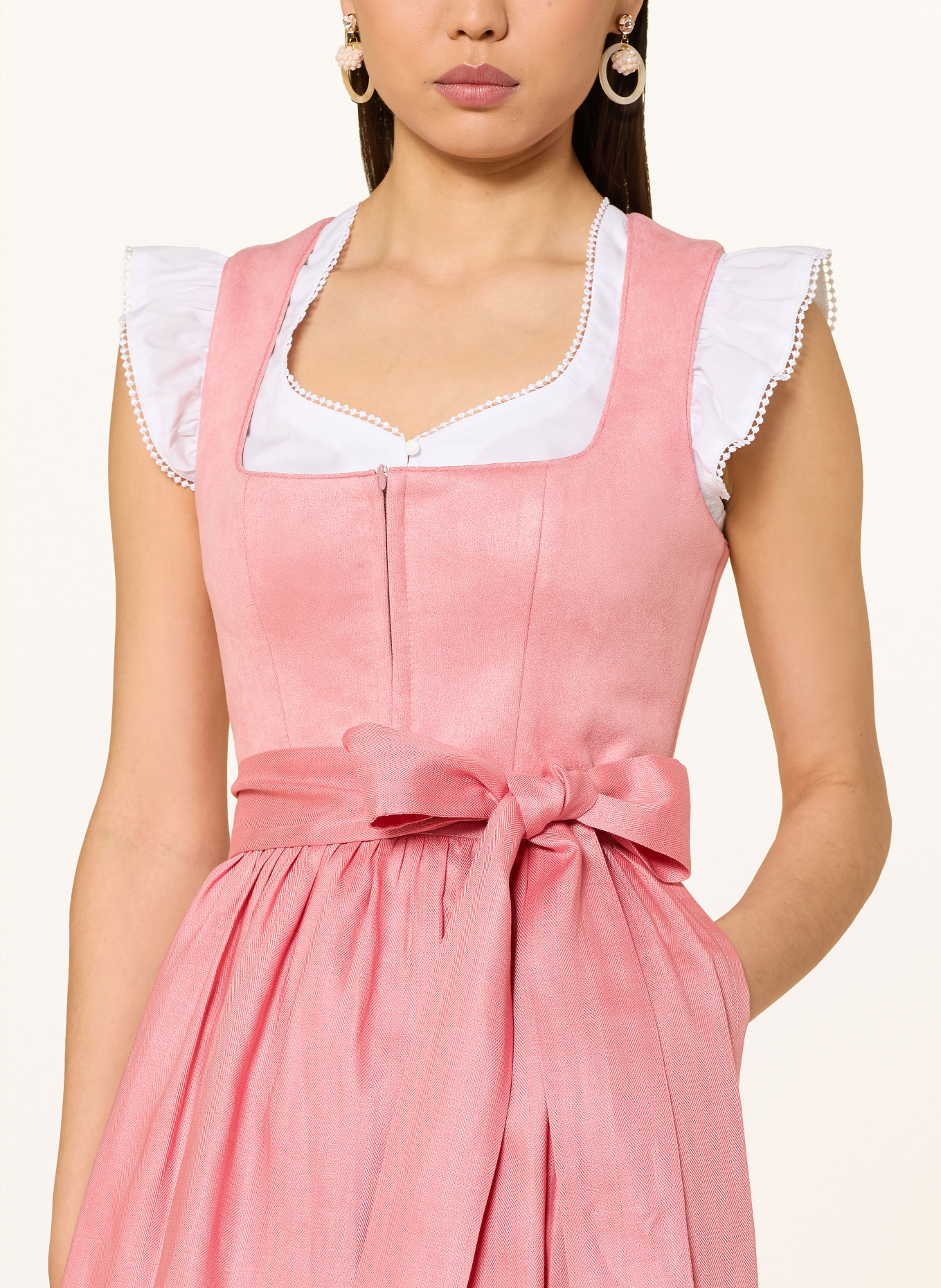 LIMBERRY Dirndl SORAIA z mieszanki materiałów: RÓŻOWY / BRUDNY RÓŻ
