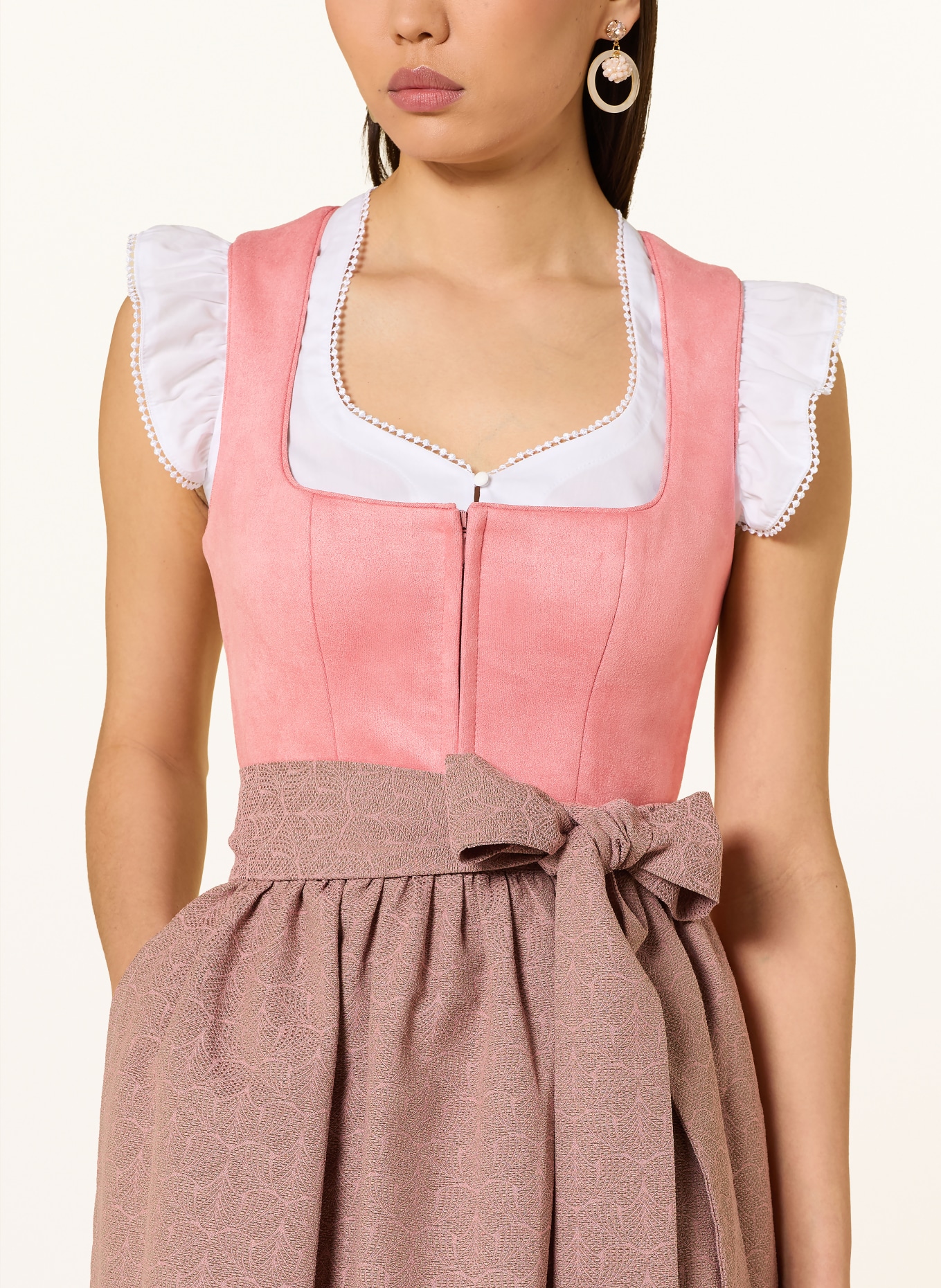 LIMBERRY Dirndl SORAIA z mieszanki materiałów: RÓŻOWY / BRUDNY RÓŻ