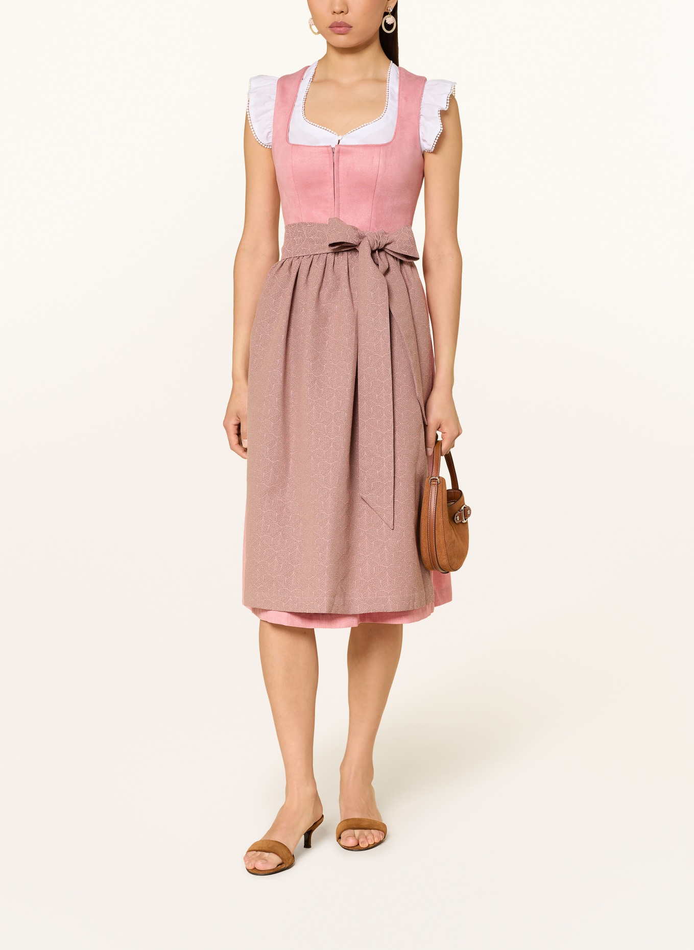 LIMBERRY Dirndl SORAIA z mieszanki materiałów: RÓŻOWY / BRUDNY RÓŻ