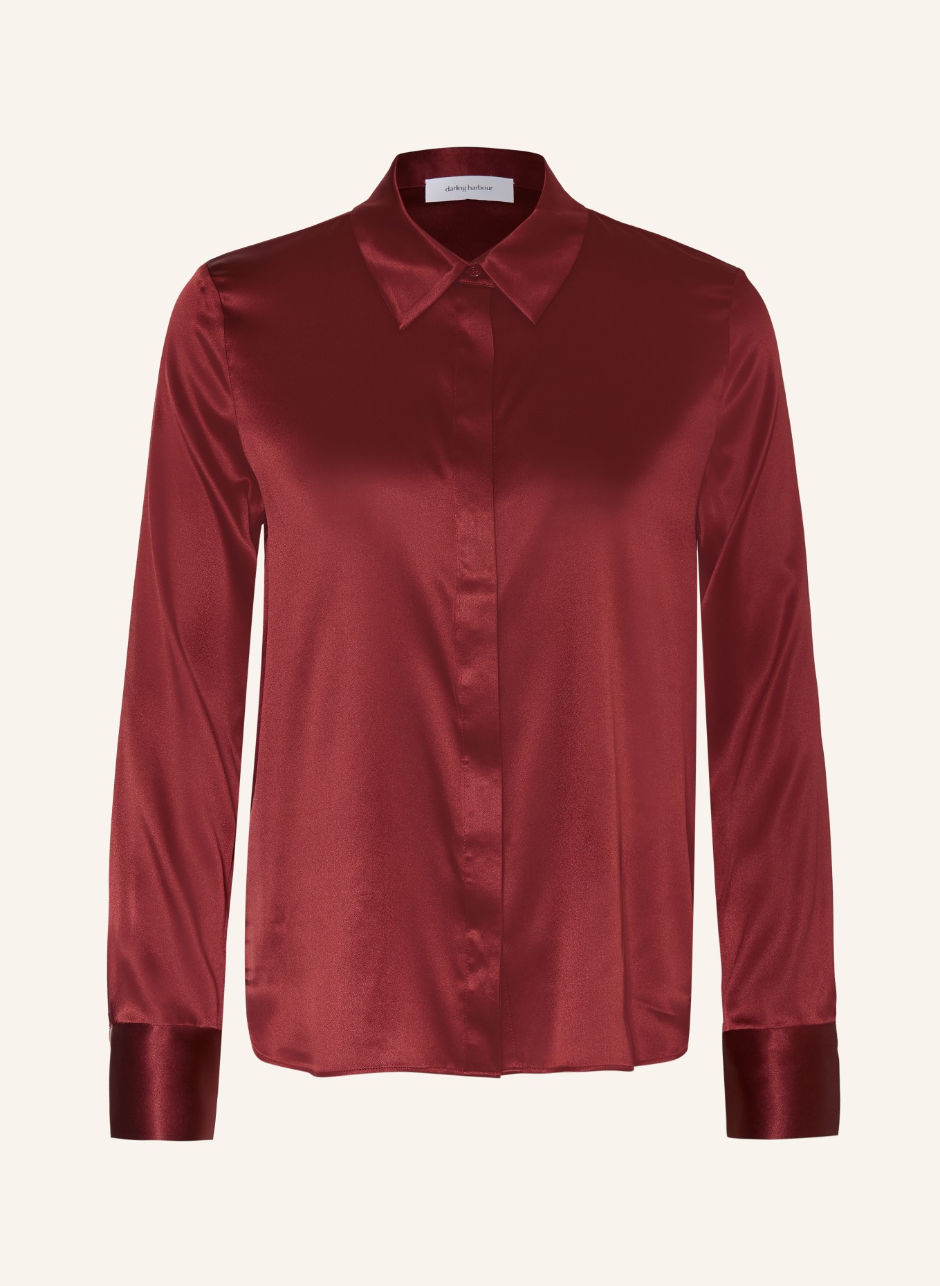 darling harbour Bluzka koszulowa z jedwabiu: MARONE