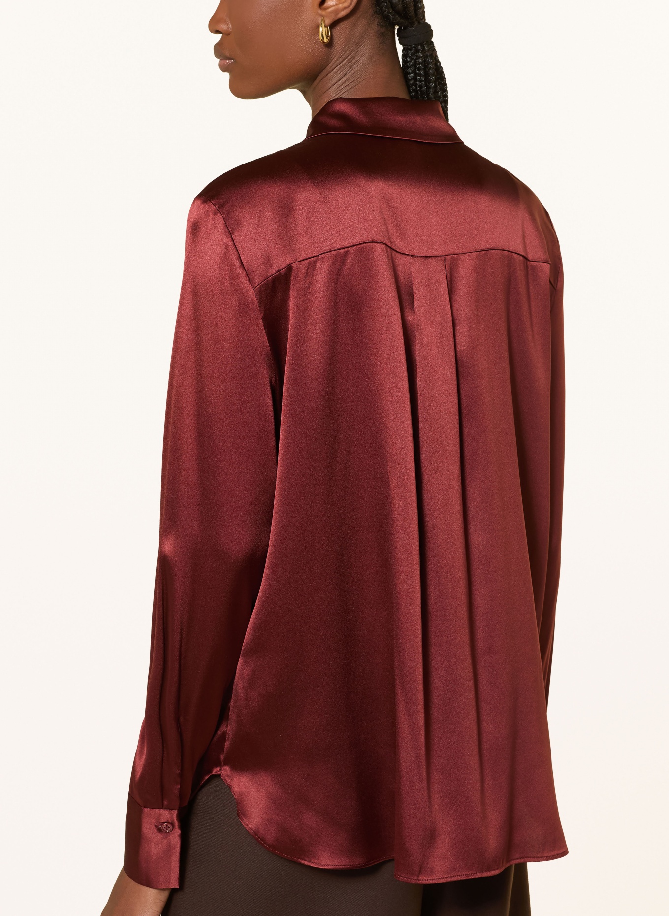 darling harbour Bluzka koszulowa z jedwabiu: MARONE