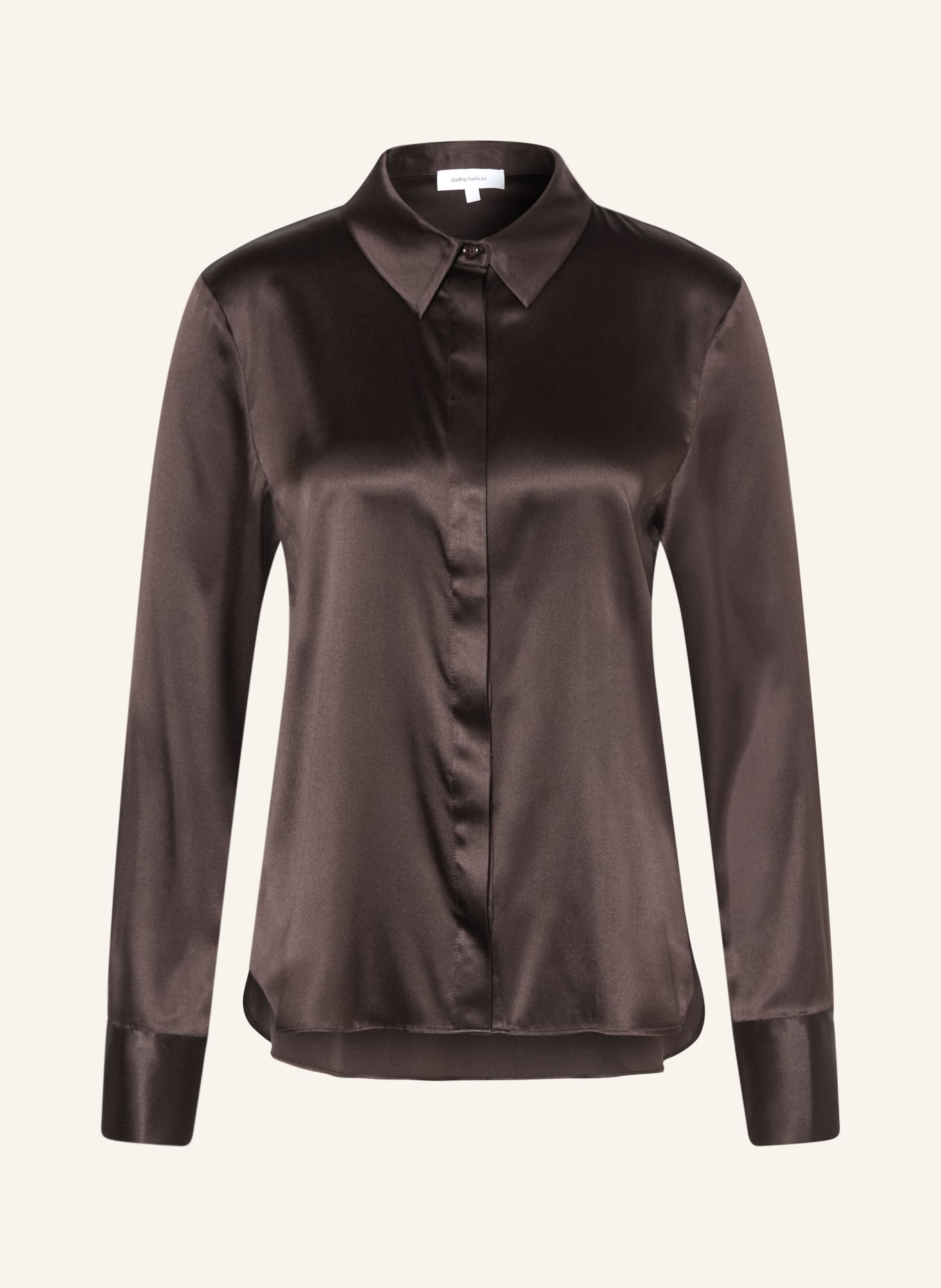 darling harbour Bluzka koszulowa z jedwabiu: ESPRESSO