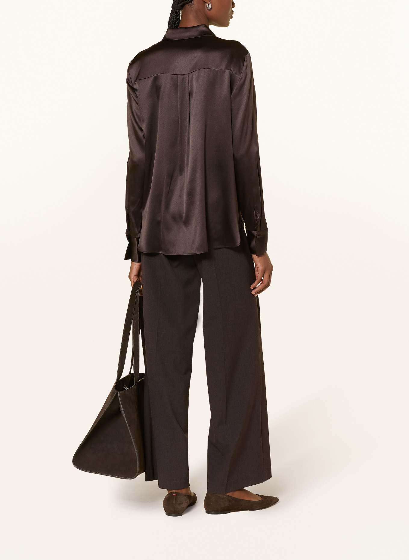 darling harbour Bluzka koszulowa z jedwabiu: ESPRESSO