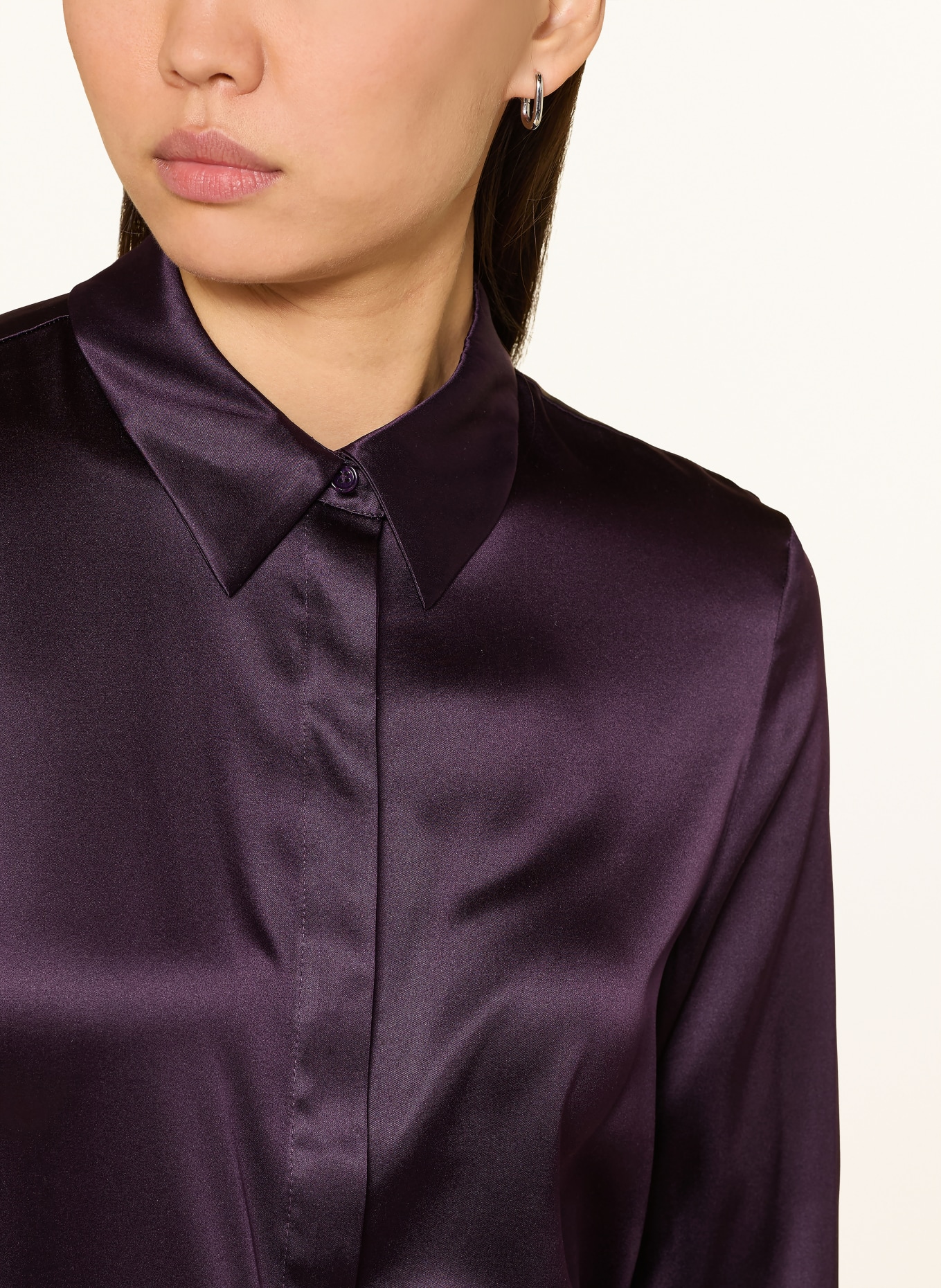 darling harbour Bluzka koszulowa z jedwabiu: BLUEBERRY