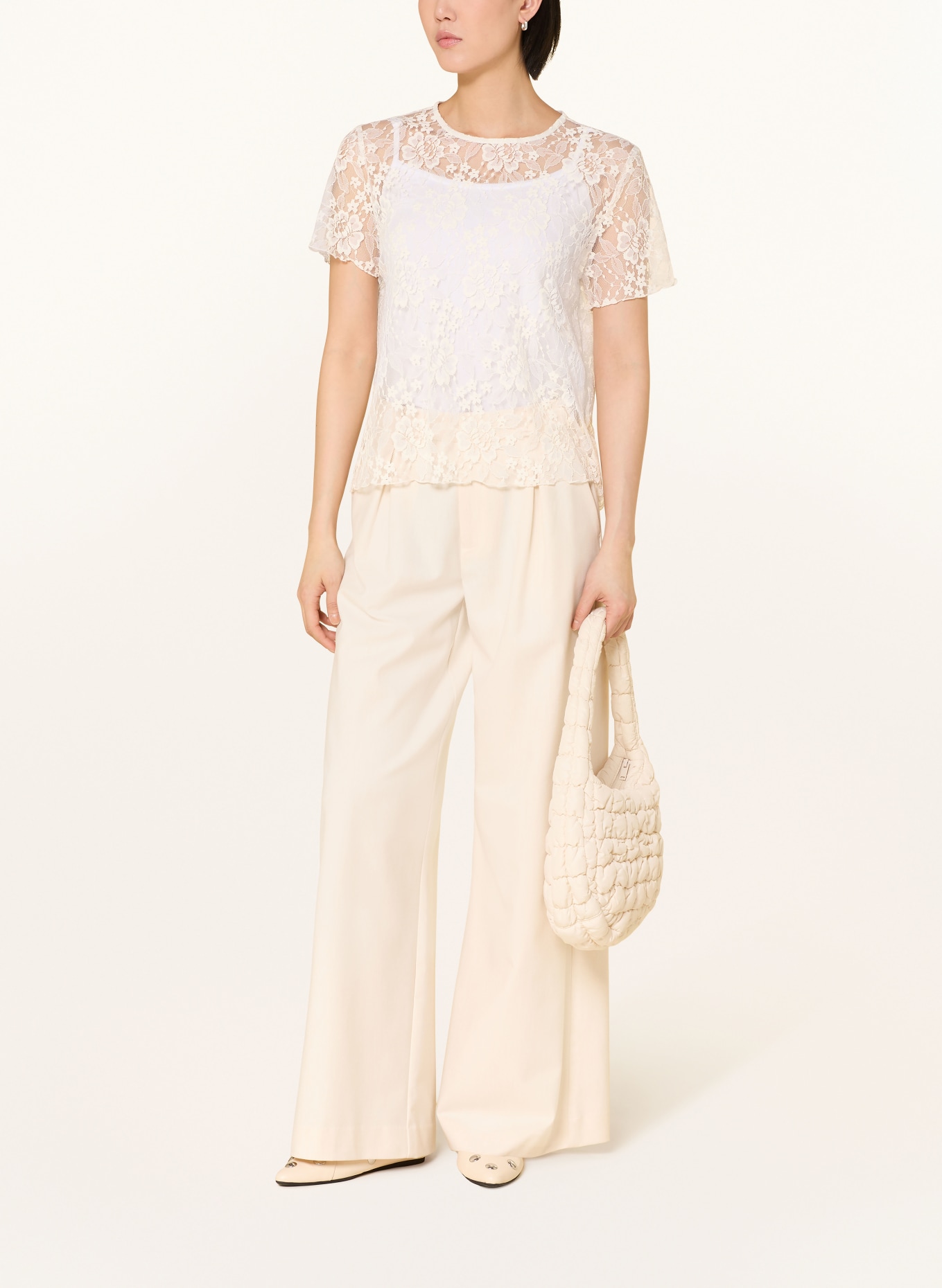 darling harbour Blusenshirt aus Spitze: OFFWHITE