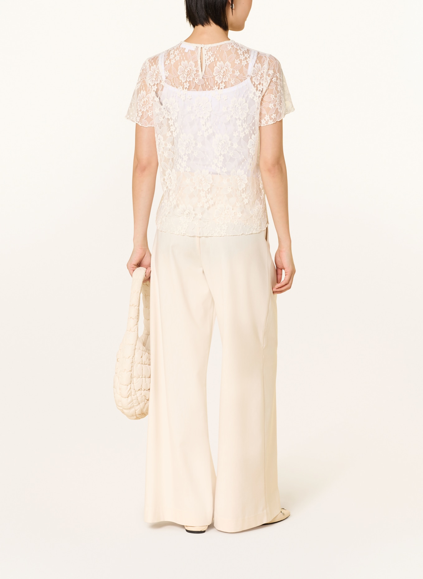 darling harbour Blusenshirt aus Spitze: OFFWHITE