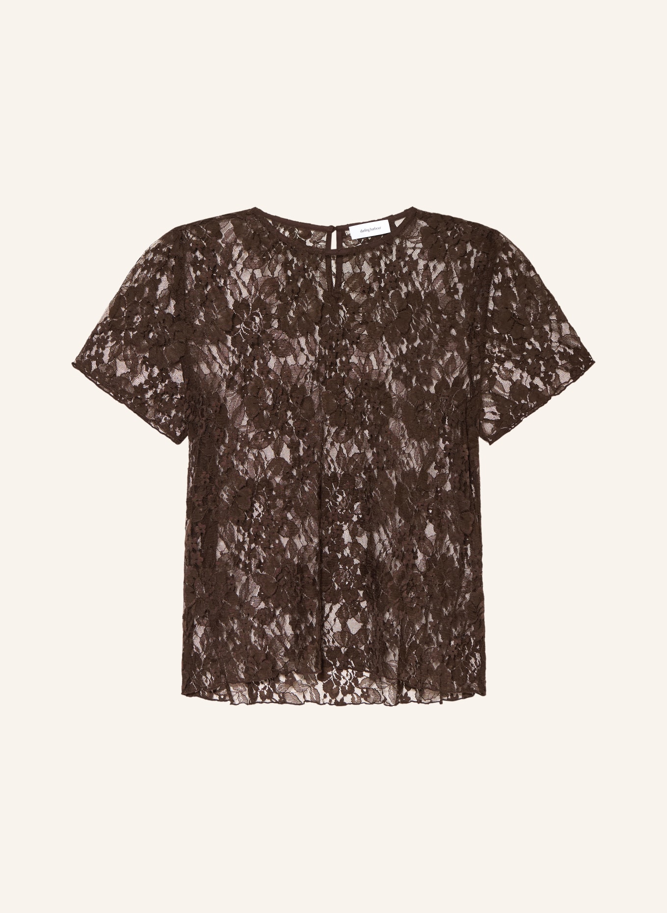 darling harbour Blusenshirt aus Spitze: DARK BROWN