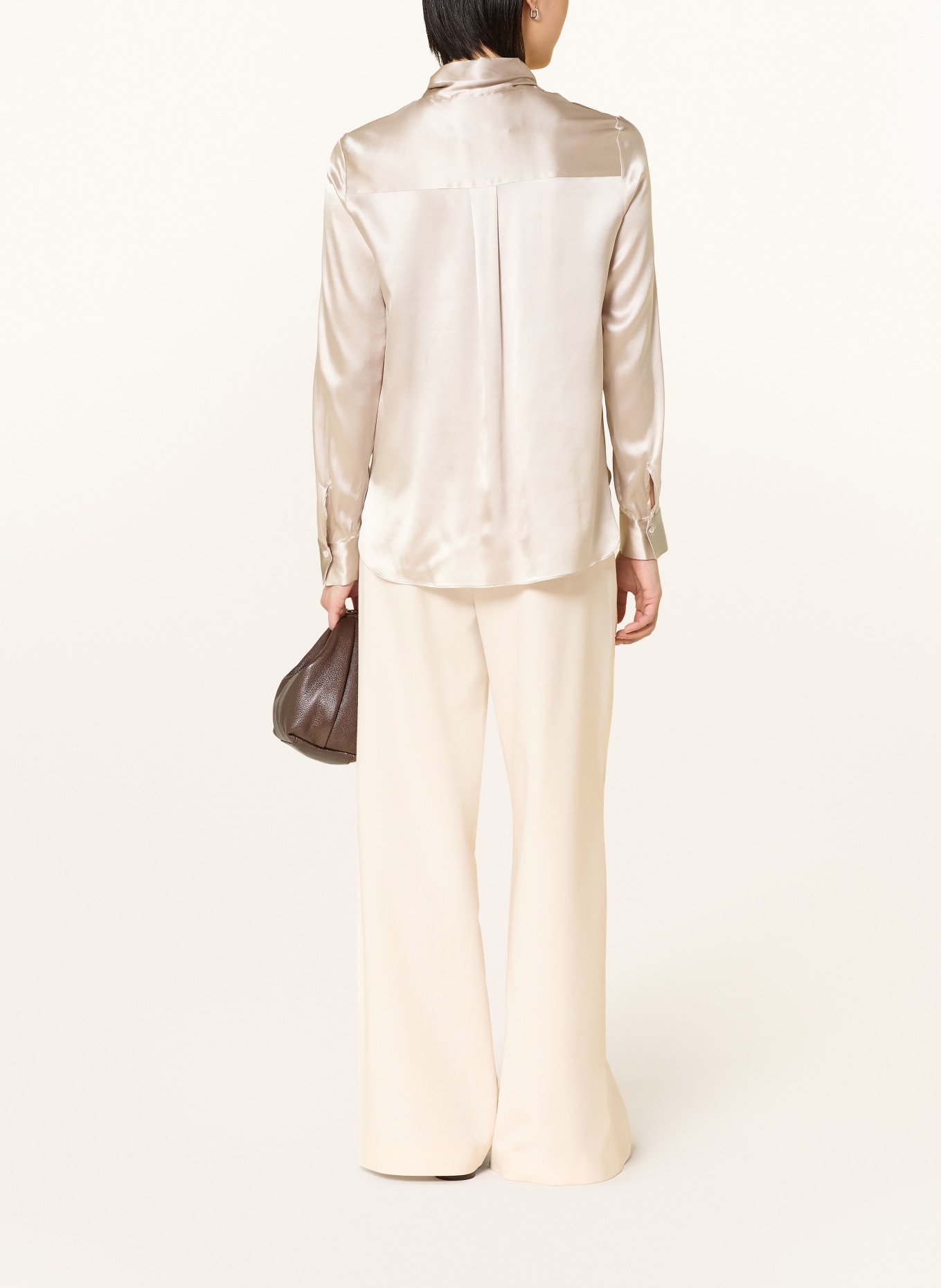 darling harbour Schluppenbluse aus Seide: STONE