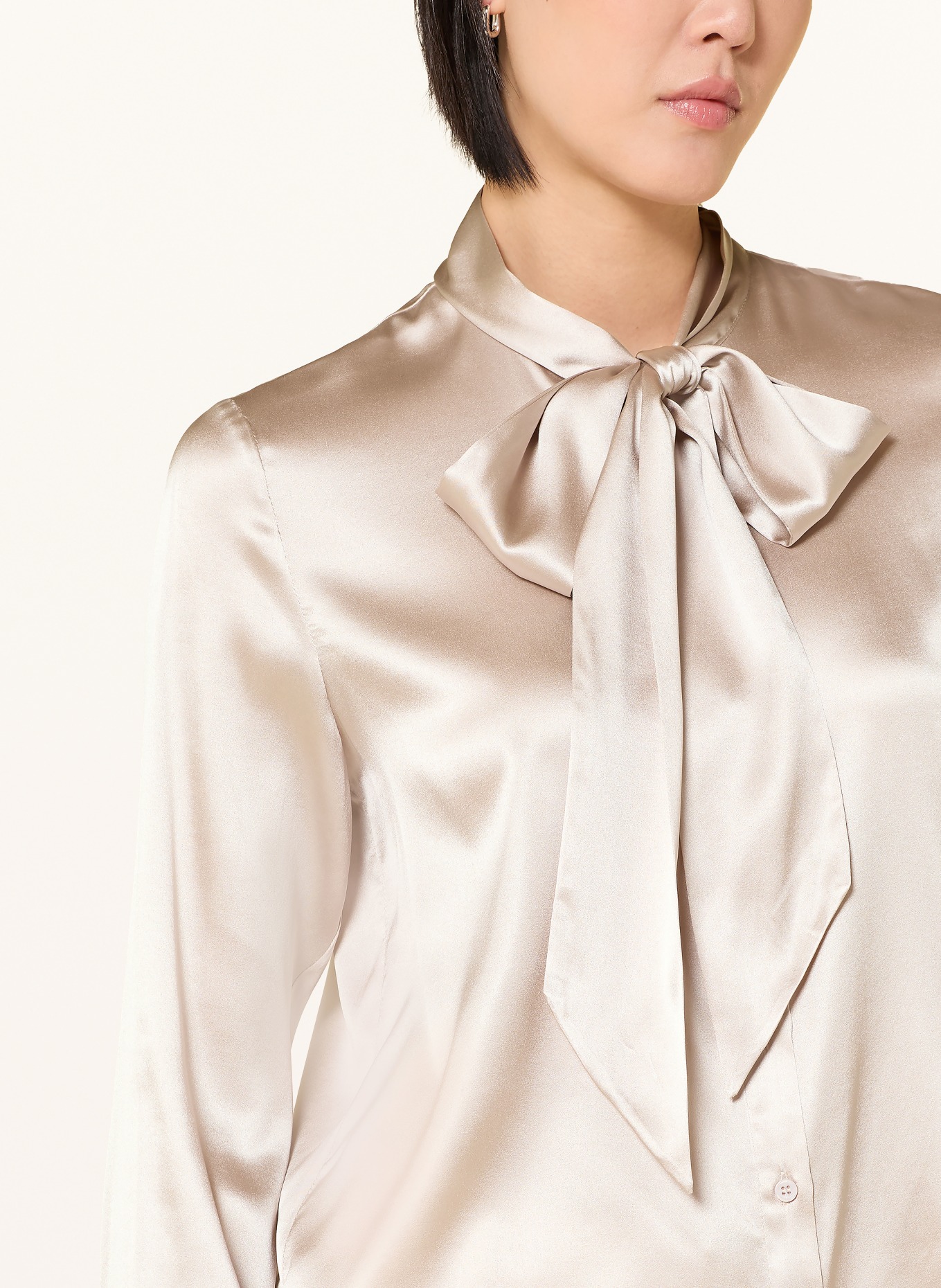 darling harbour Schluppenbluse aus Seide: STONE