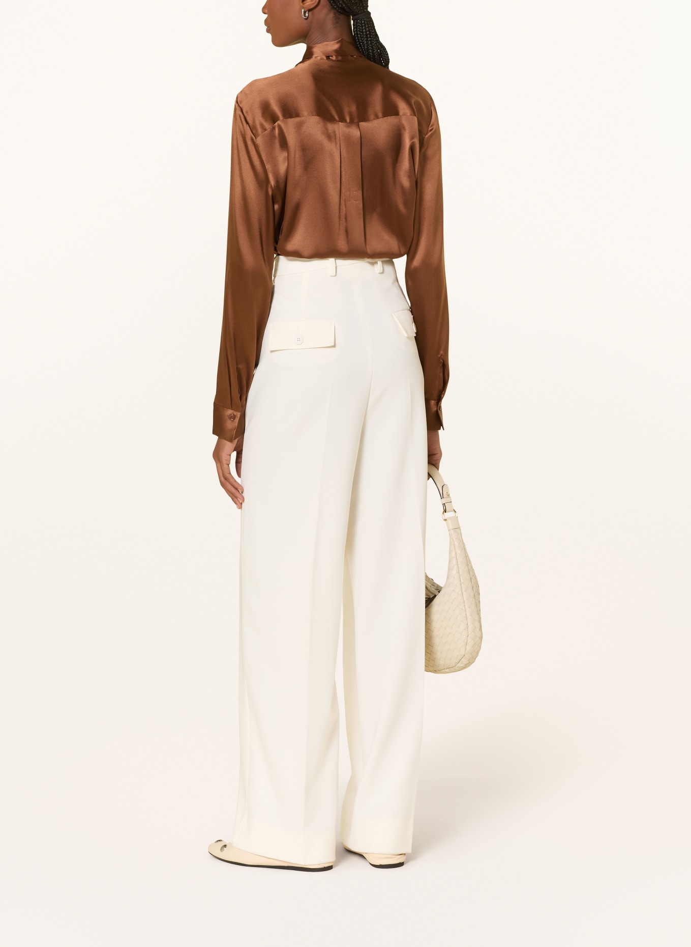 darling harbour Schluppenbluse aus Seide: NOUGAT