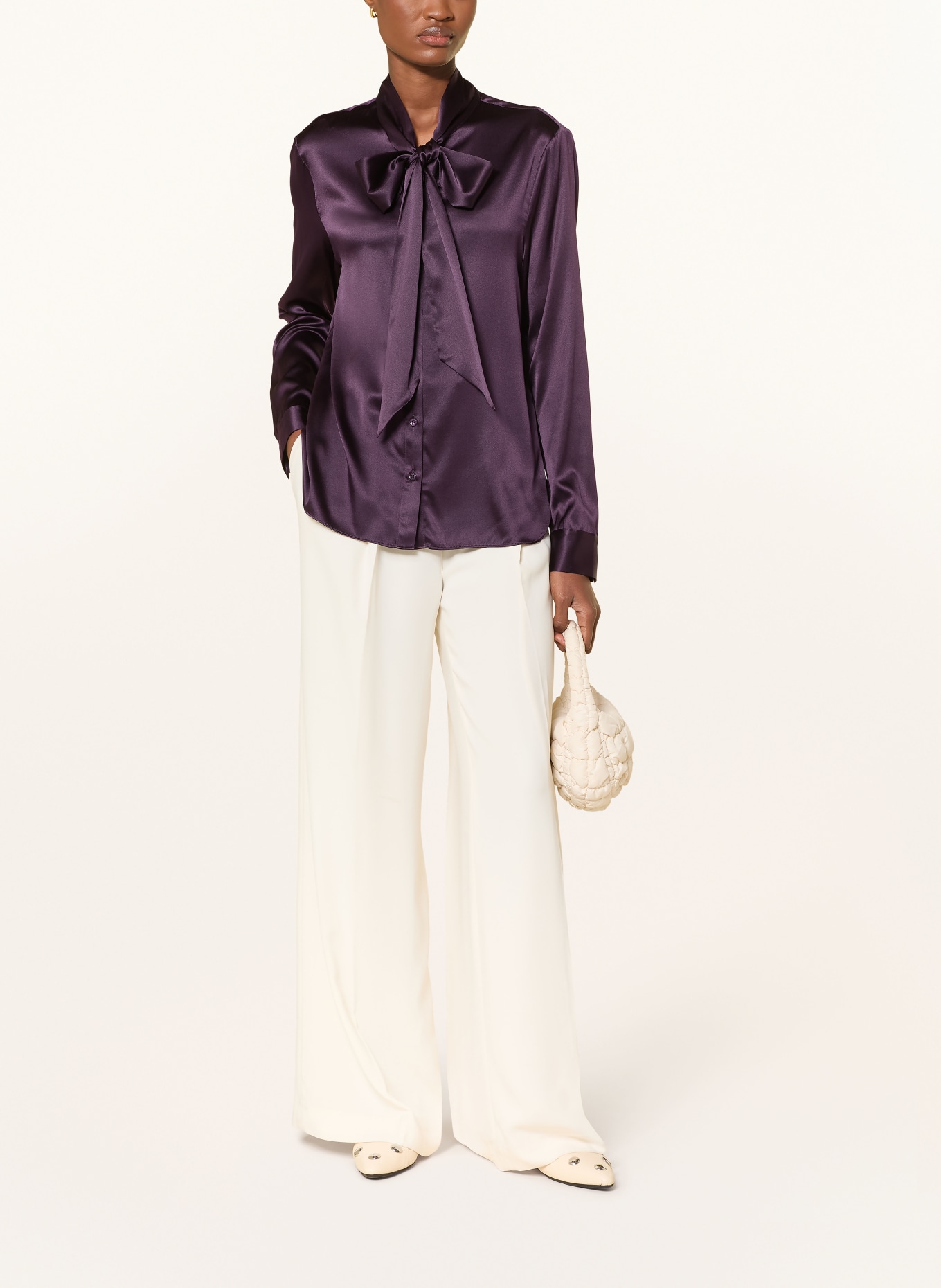 darling harbour Schluppenbluse aus Seide: BLUEBERRY