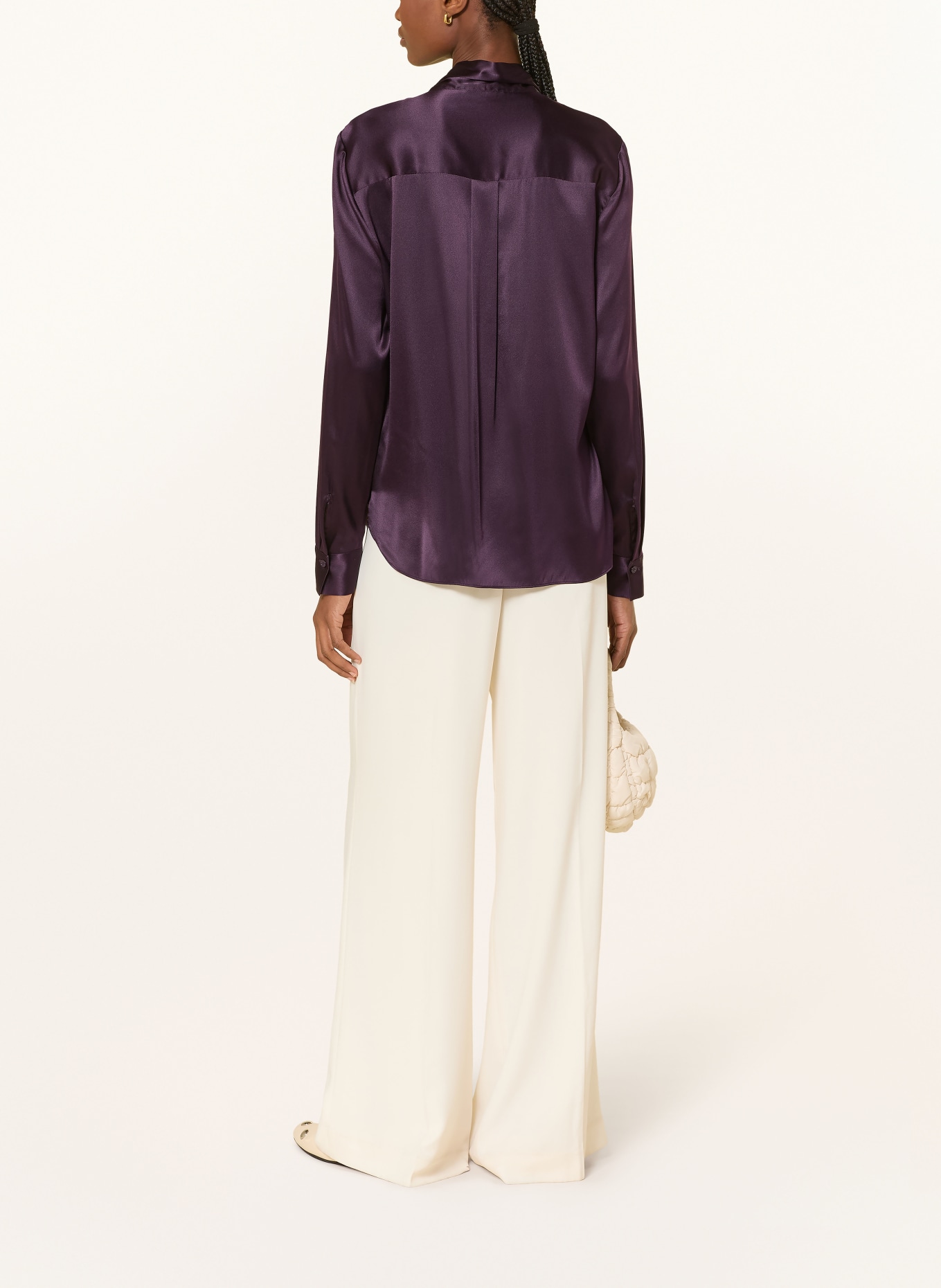 darling harbour Schluppenbluse aus Seide: BLUEBERRY